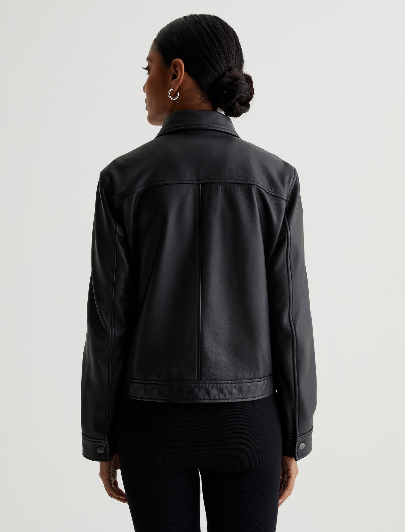 Jayen Jacket True Black Classic Bomber Jacket Photo 6