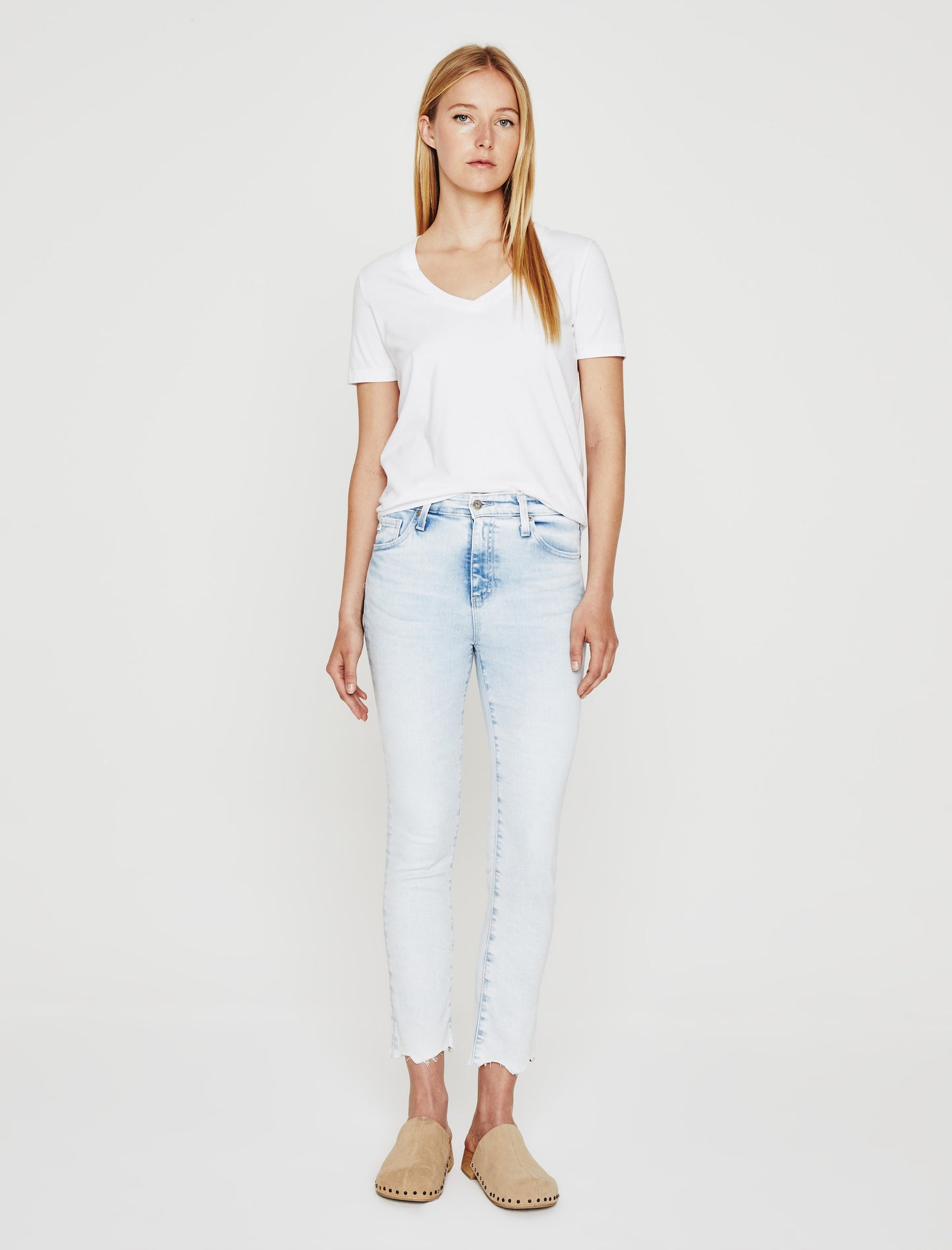 Mari Crop Vp Clear Sky High-Rise Slim Straight Crop Women Bottom Photo 1