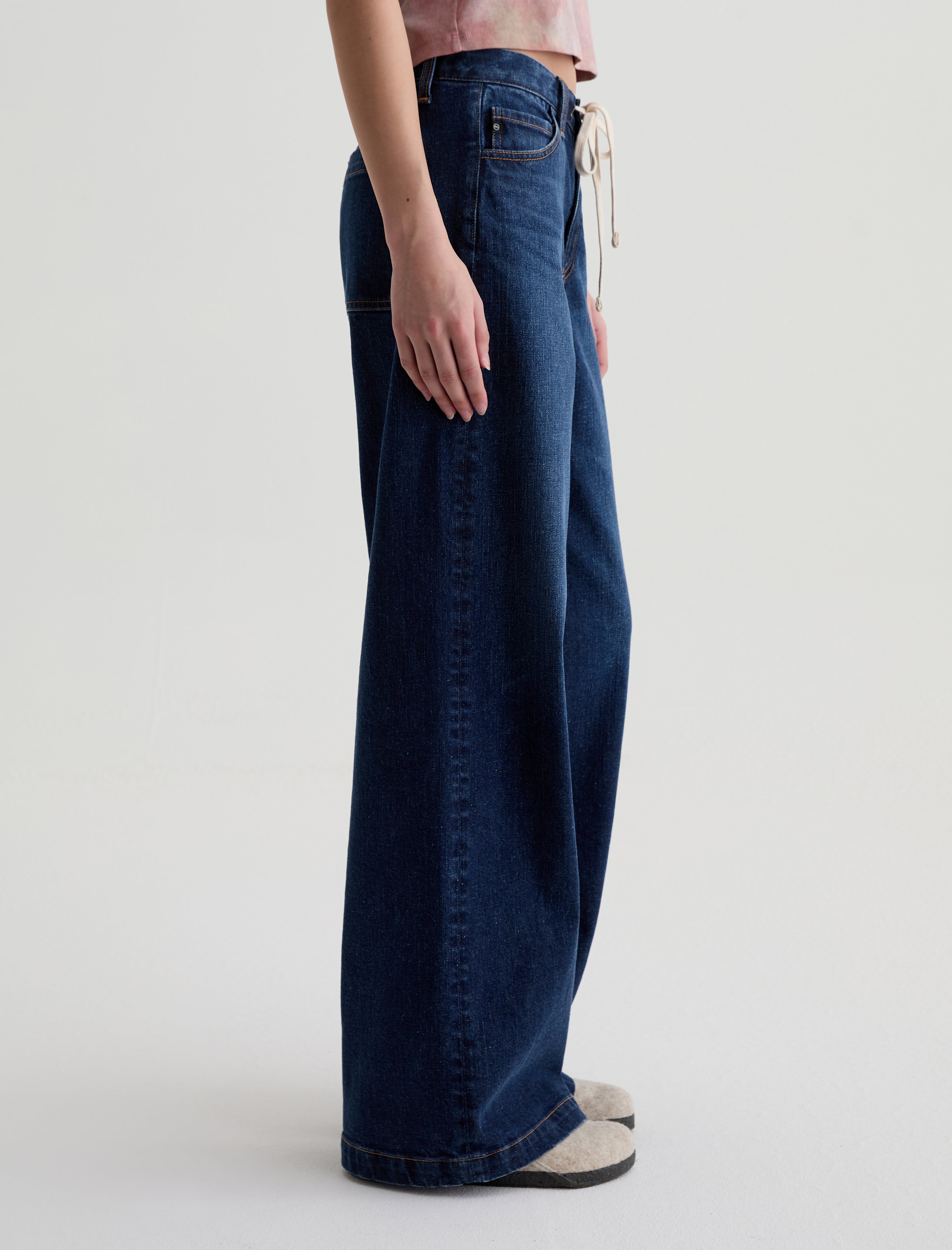Stella Cinched Cenote Earth Day Collection Low Slung Palazzo Women Bottom Photo 4