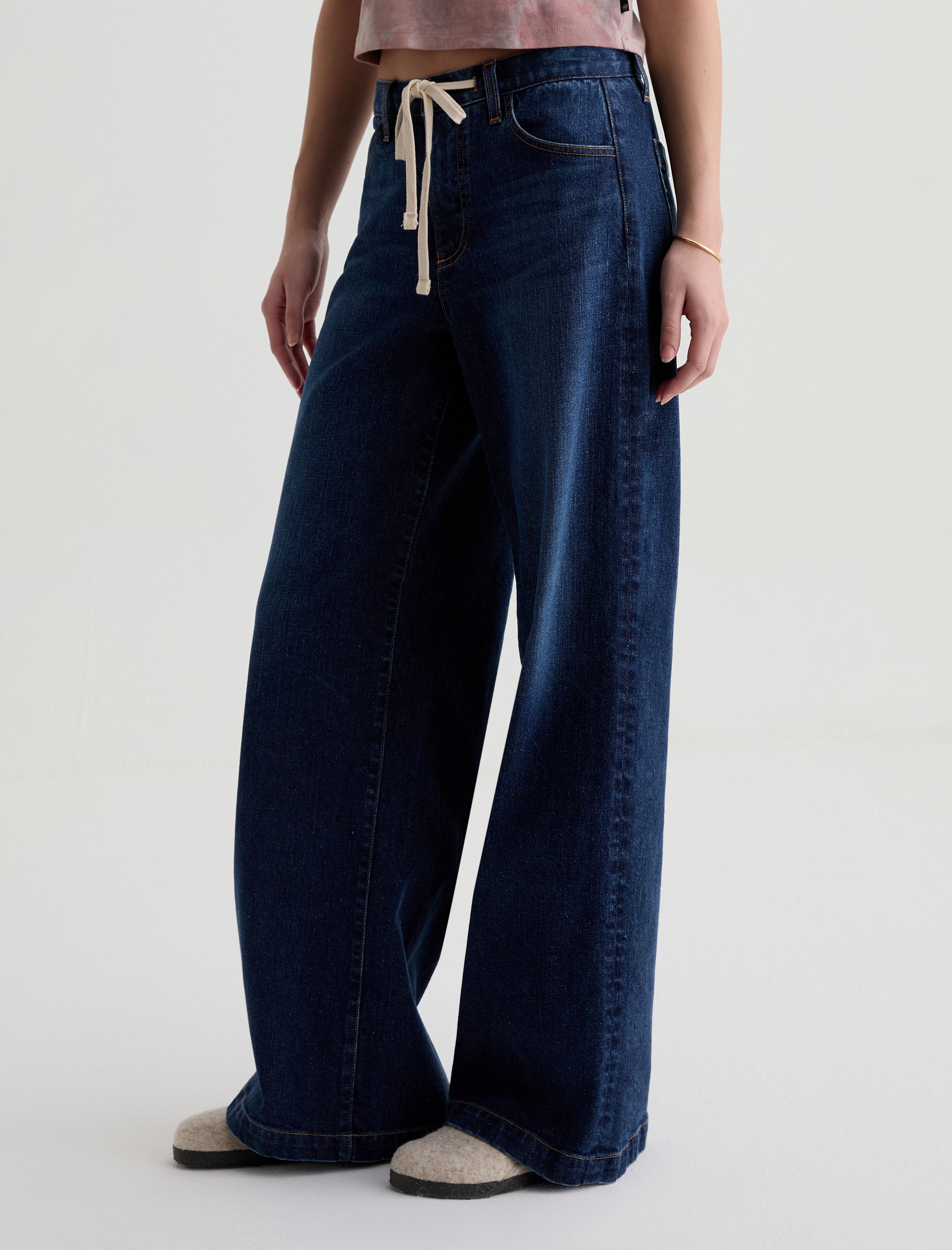 Stella Cinched Cenote Earth Day Collection Low Slung Palazzo Women Bottom Photo 5
