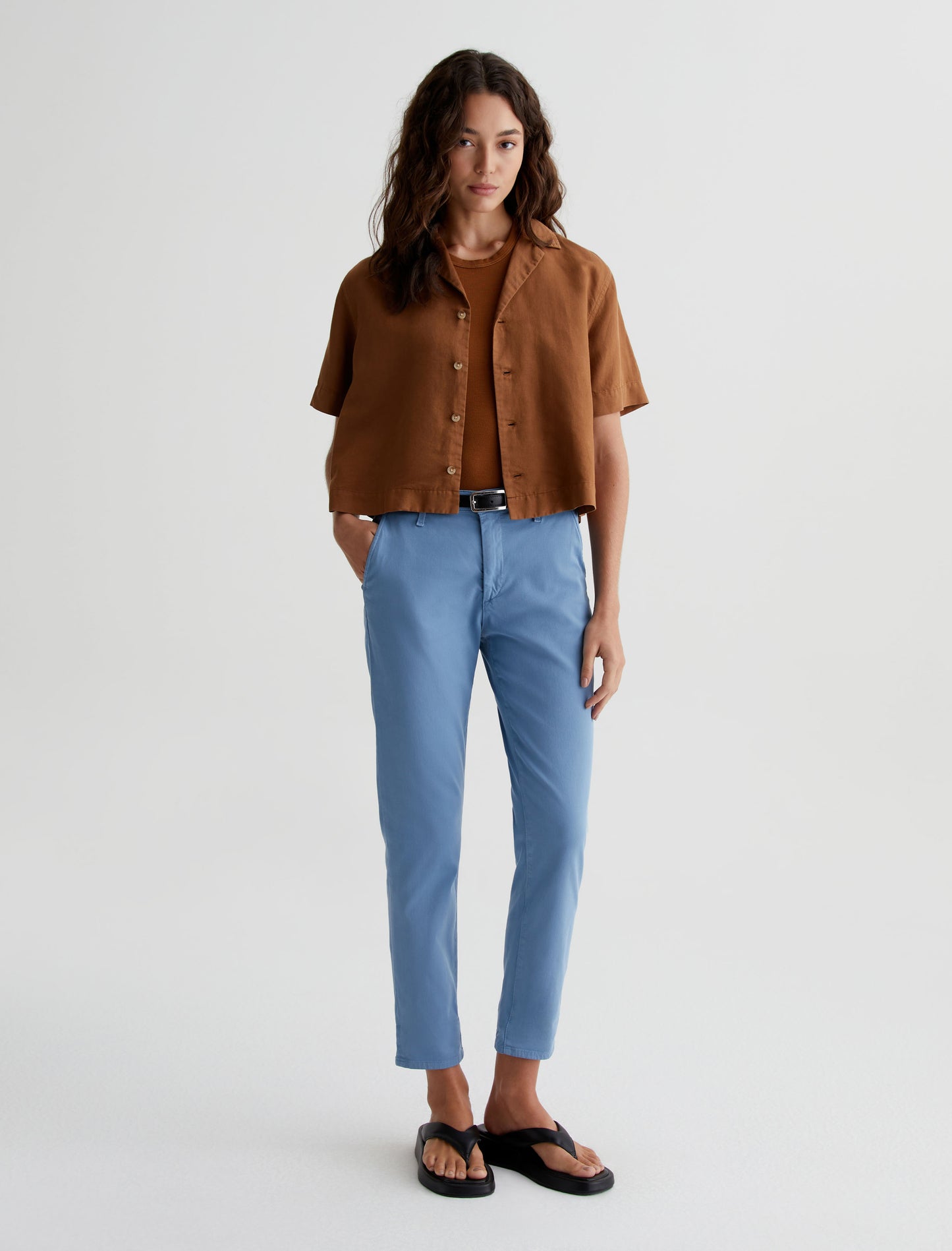 Mari Crop 9 Years Departure High-Rise Slim Straight Womens Bottom Photo 1