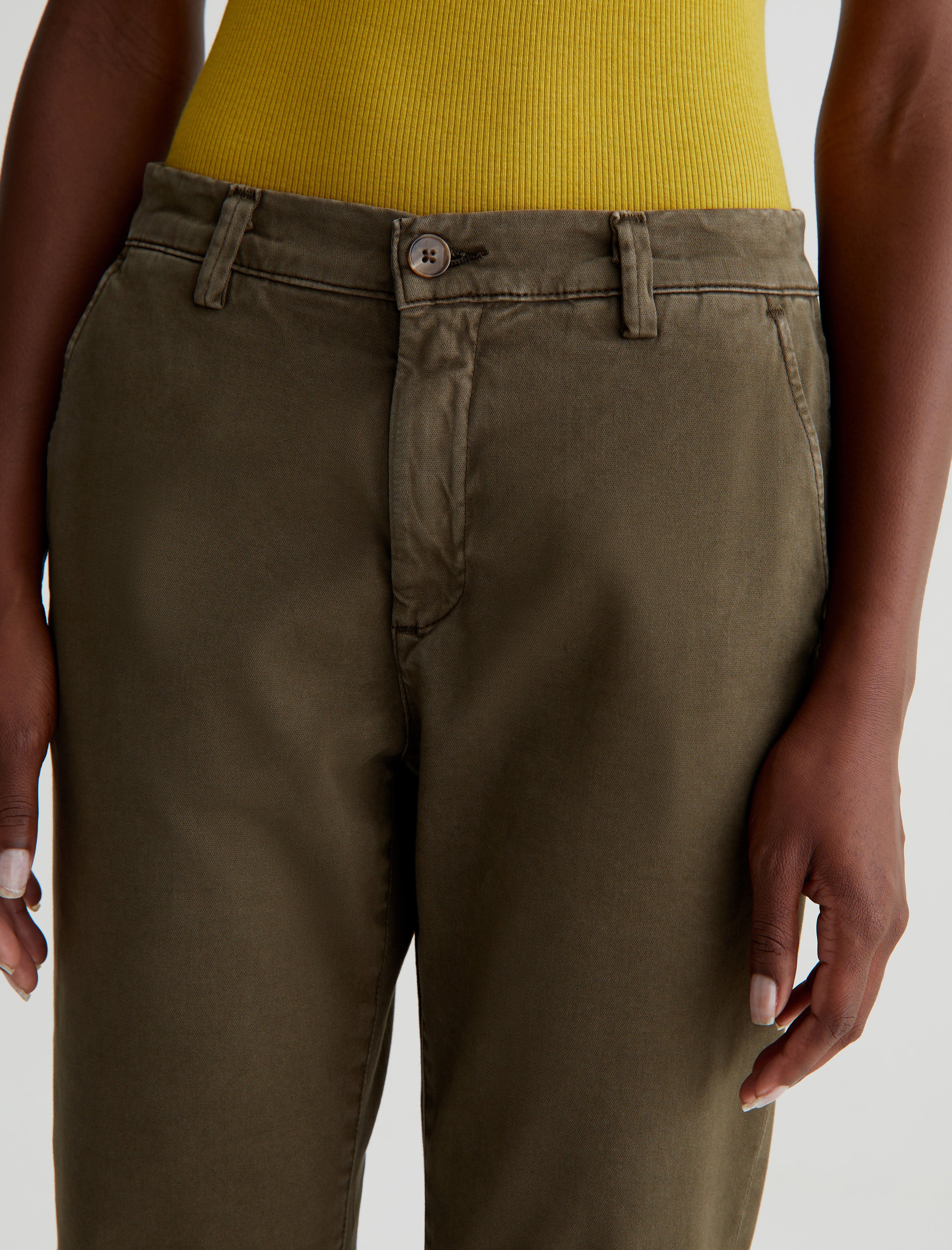 Caden Sulfur Shady Moss Tailored Trouser Women Bottom Photo 3