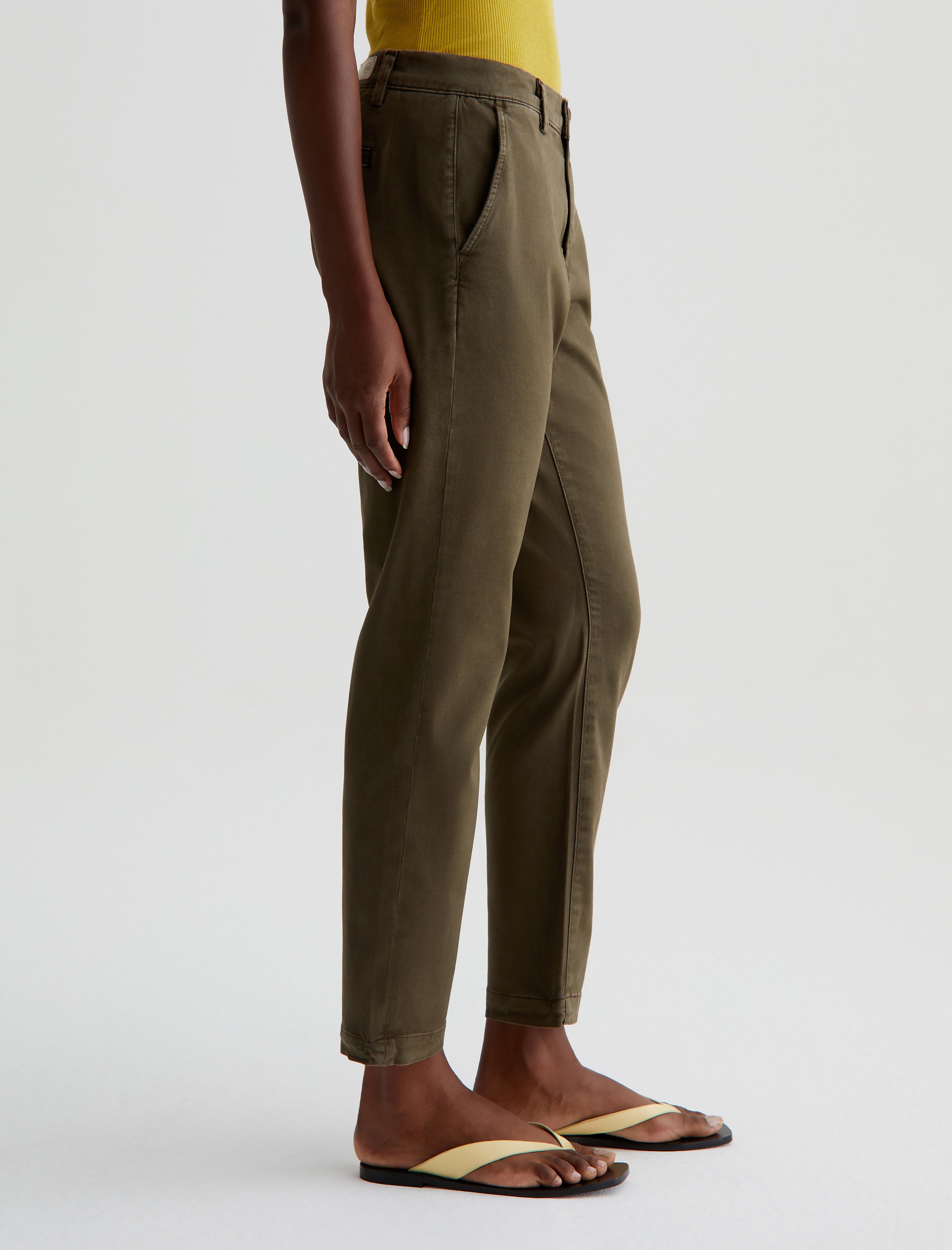 Caden Sulfur Shady Moss Tailored Trouser Women Bottom Photo 4