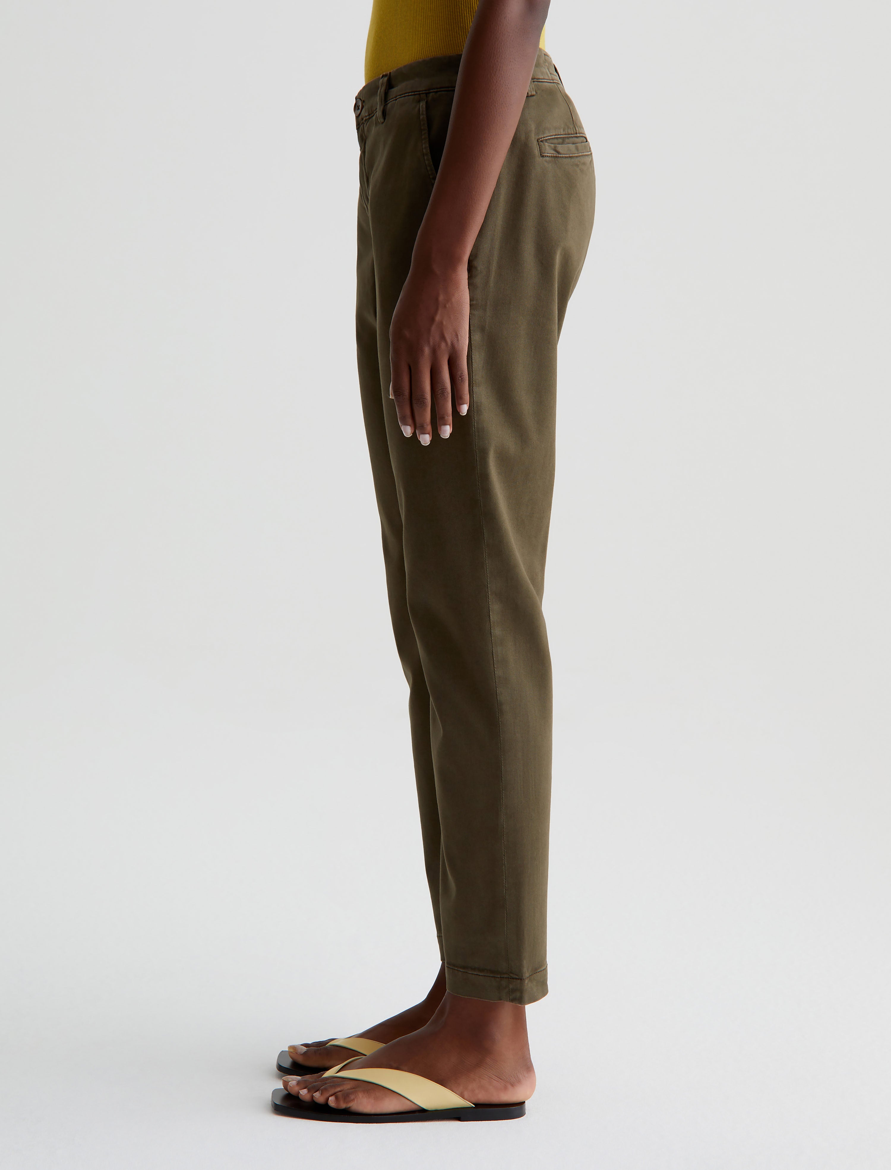 Caden Sulfur Shady Moss Tailored Trouser Women Bottom Photo 5