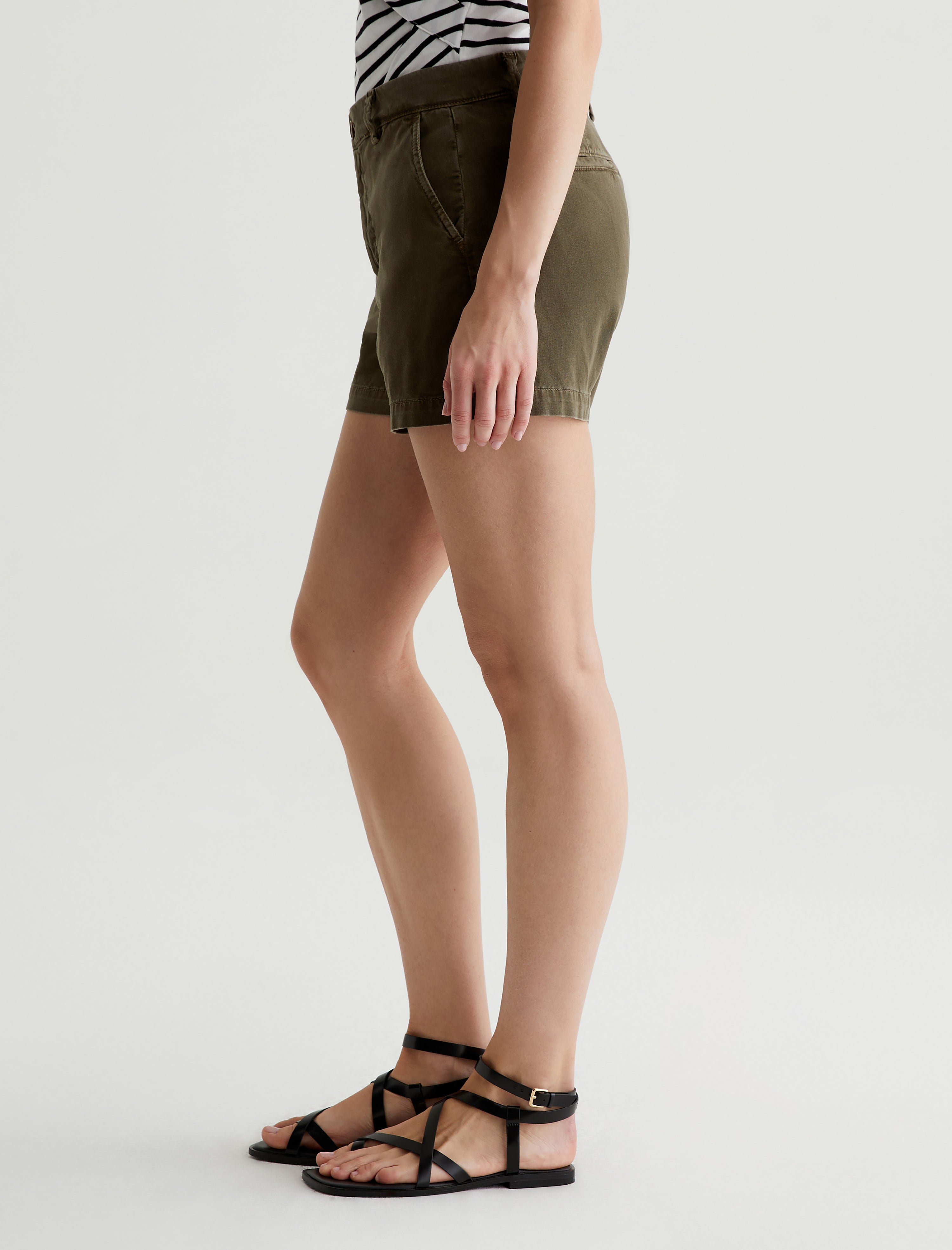 Caden Short Sulfur Shady Moss Tailored Trouser Short Women Bottom Photo 2