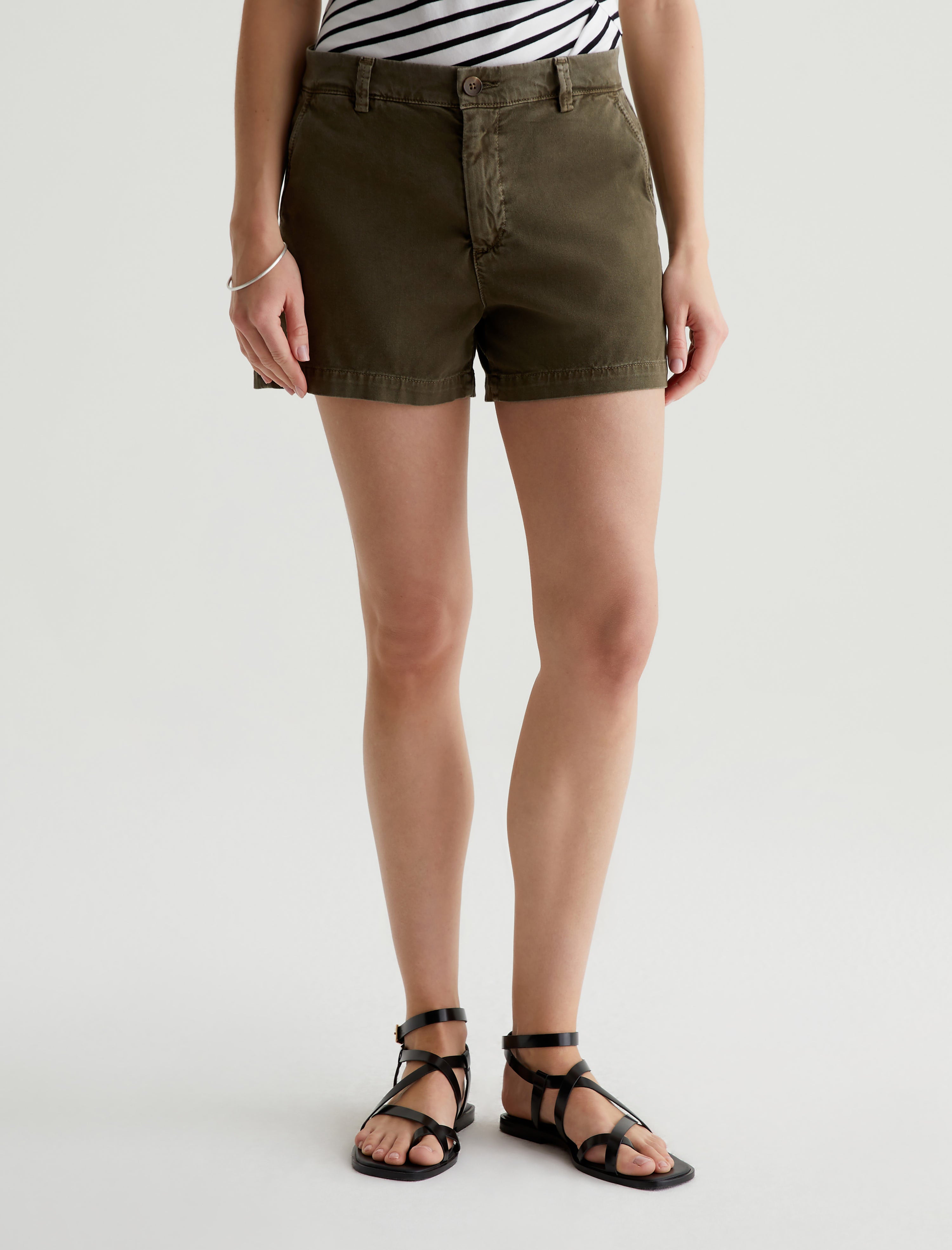 Caden Short Sulfur Shady Moss Tailored Trouser Short Women Bottom Photo 4
