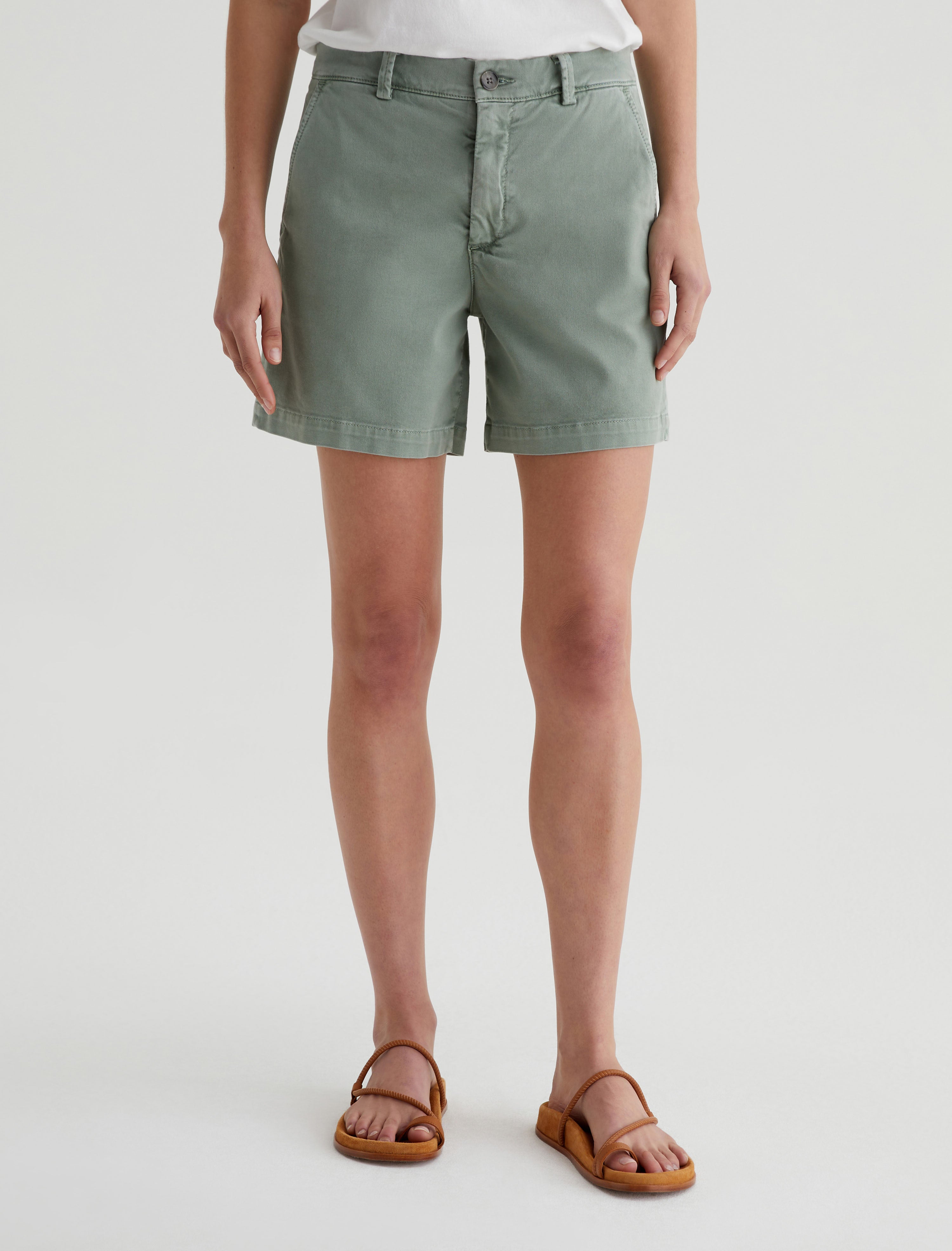 Jude Short Sulfur Matcha Latte Chino Short Women Bottom Photo 2