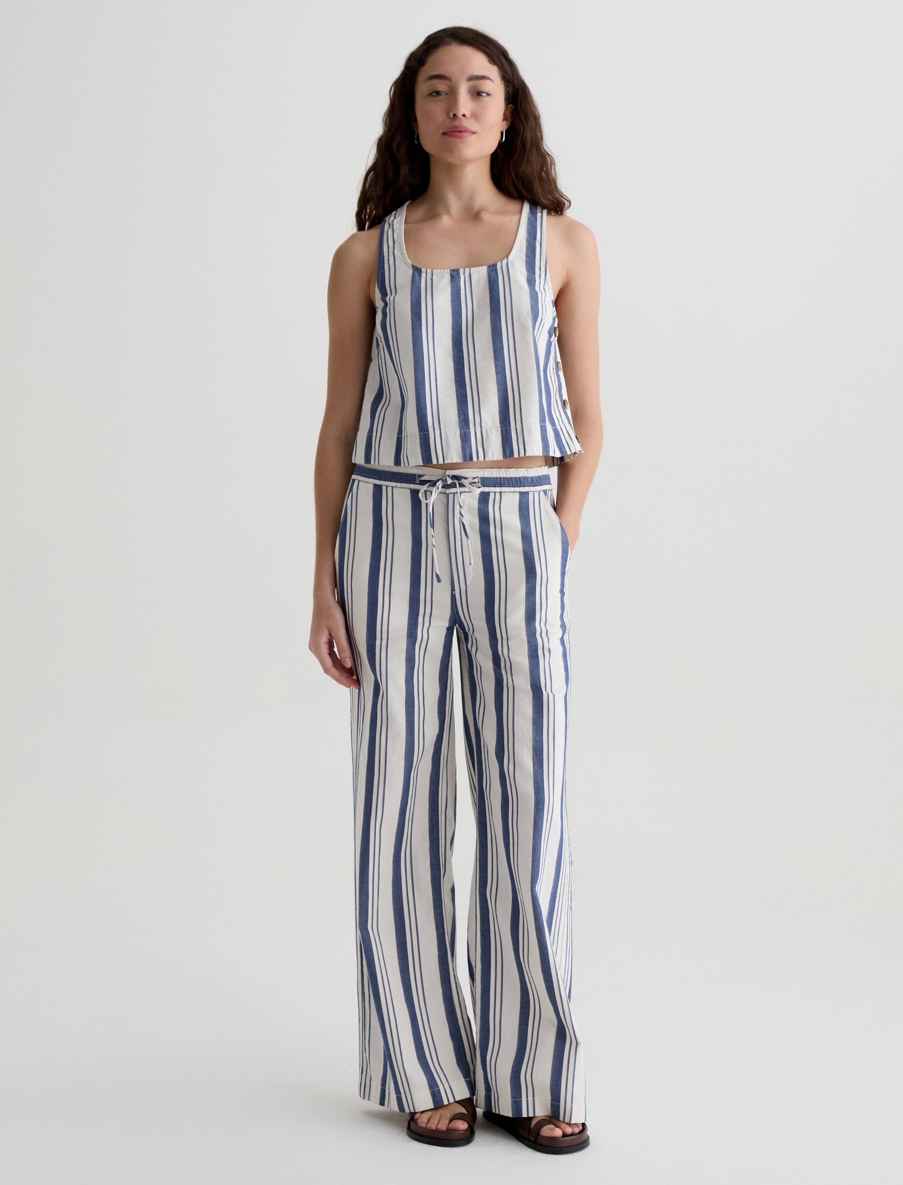 Carolyn Line Up Pull-On Wide Leg Women Bottom Photo 1