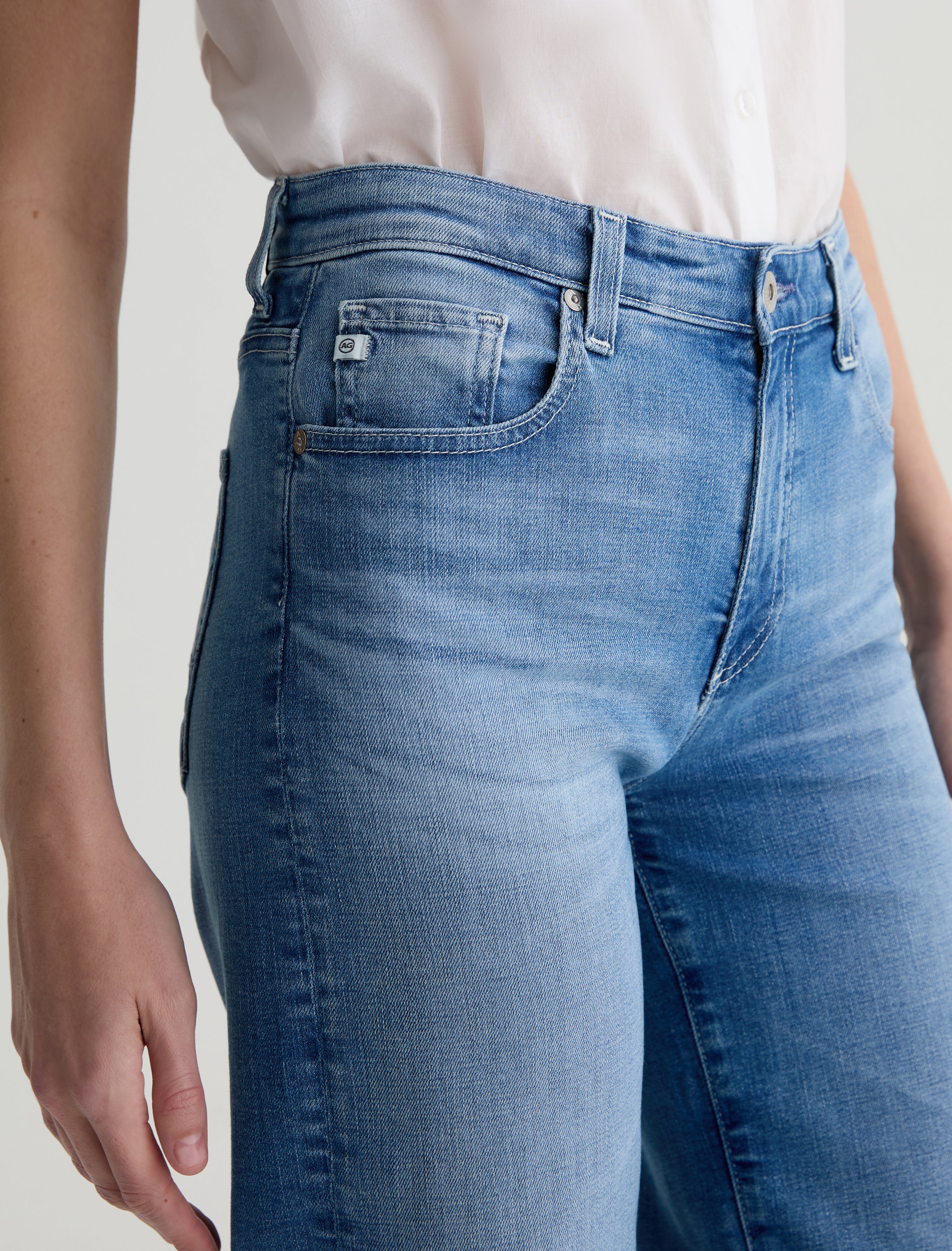 Saige Wide Leg Crop Oceanic Mid-Rise Fit Women Bottom Photo 3