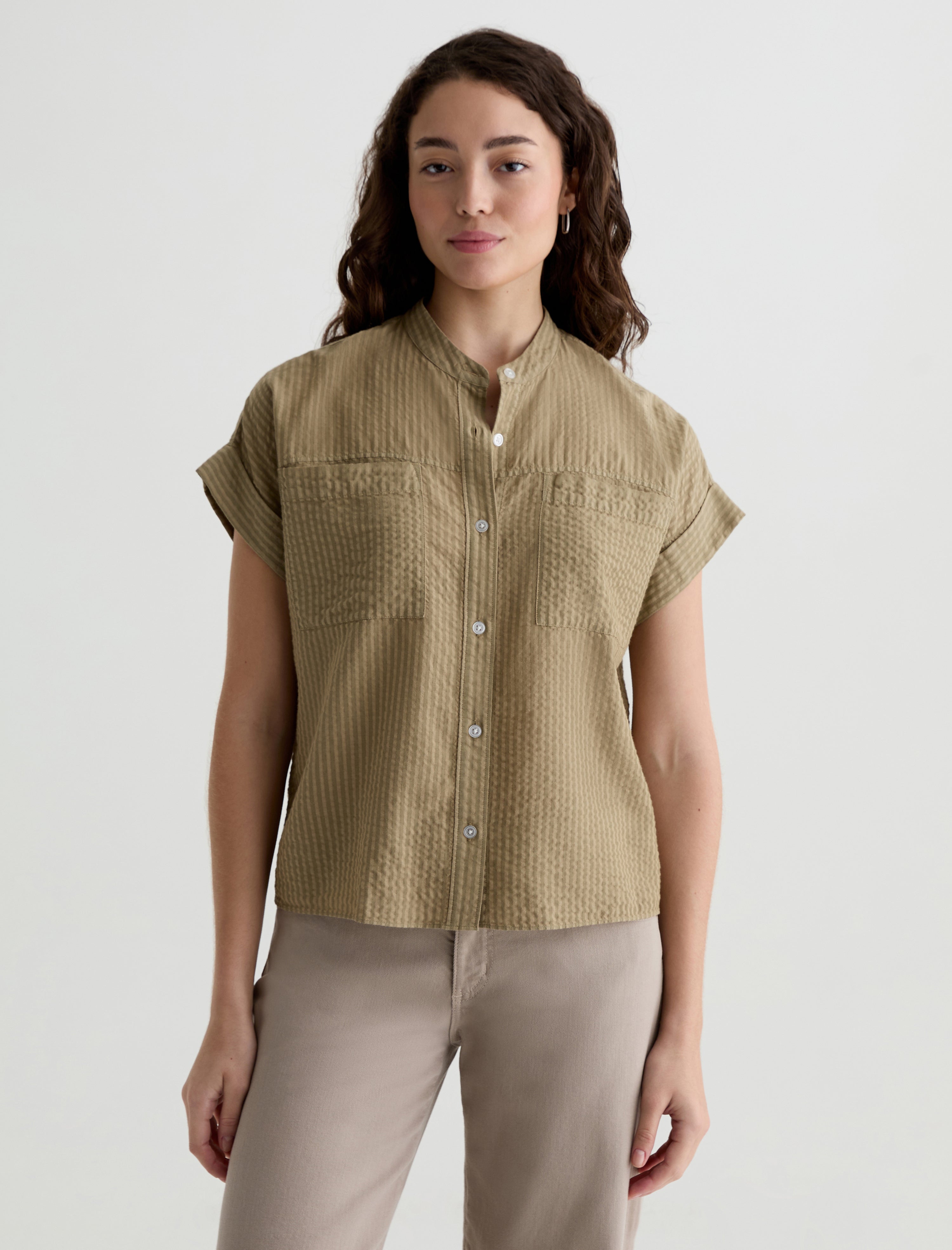 Ellis Shirt Basil Short Sleeve Dolman Shirt Women Top Photo 1