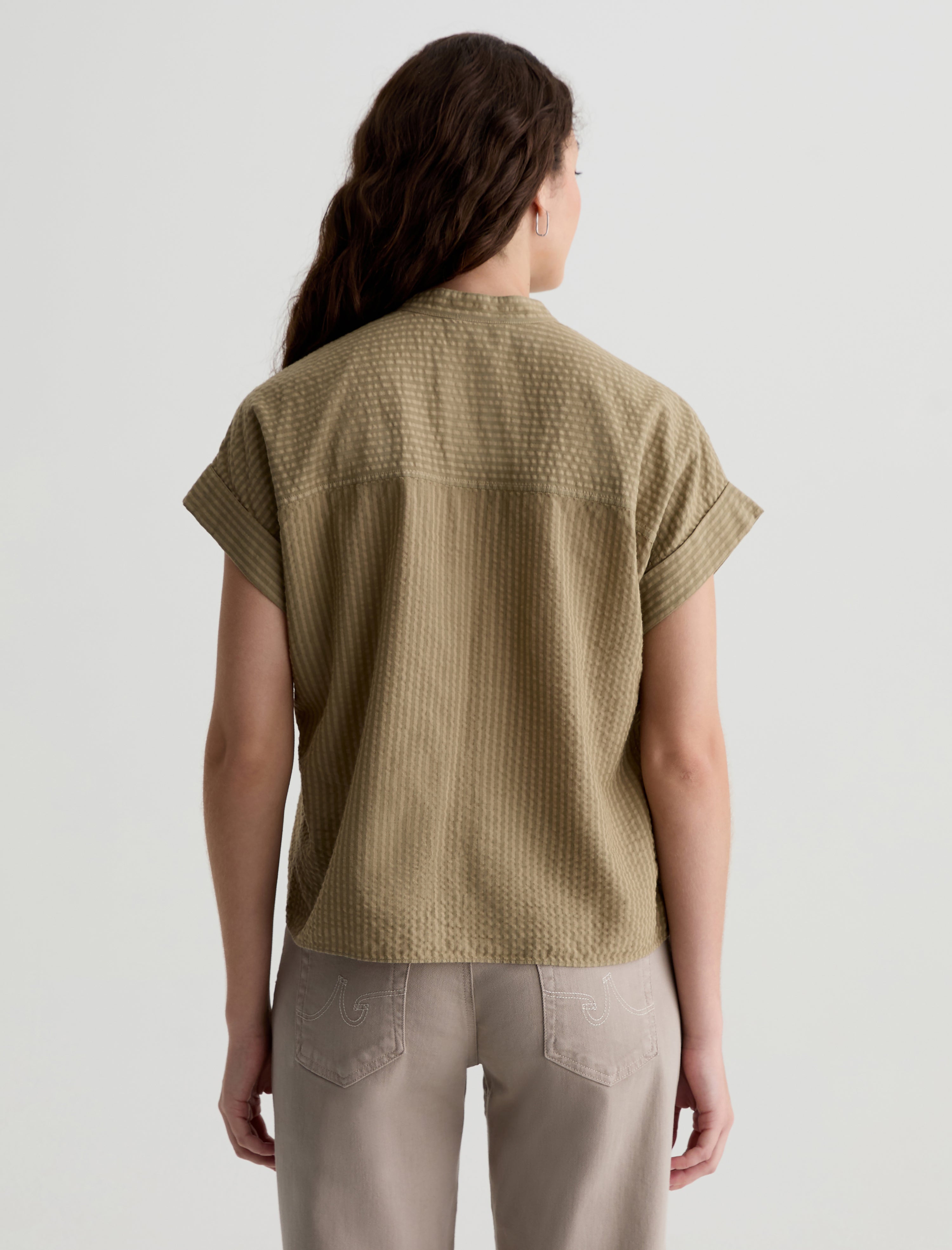 Ellis Shirt Basil Short Sleeve Dolman Shirt Women Top Photo 7