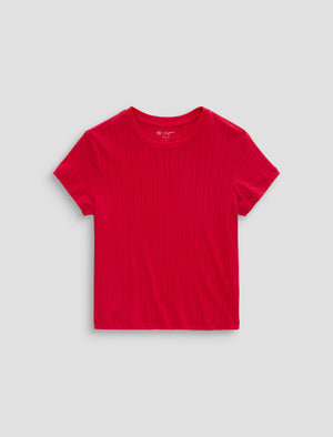 Sadie Crew Recording Red 90'S Vintage Crop S/S T-Shirt Womens Top Photo 9