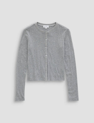 Edden Heather Grey Fitted Cardigan Womens Top Photo 9