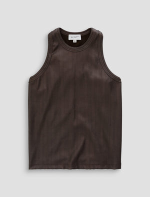 Michelle Ltt Lt Burnt Umber High-Neck Tank Womens Top Photo 9