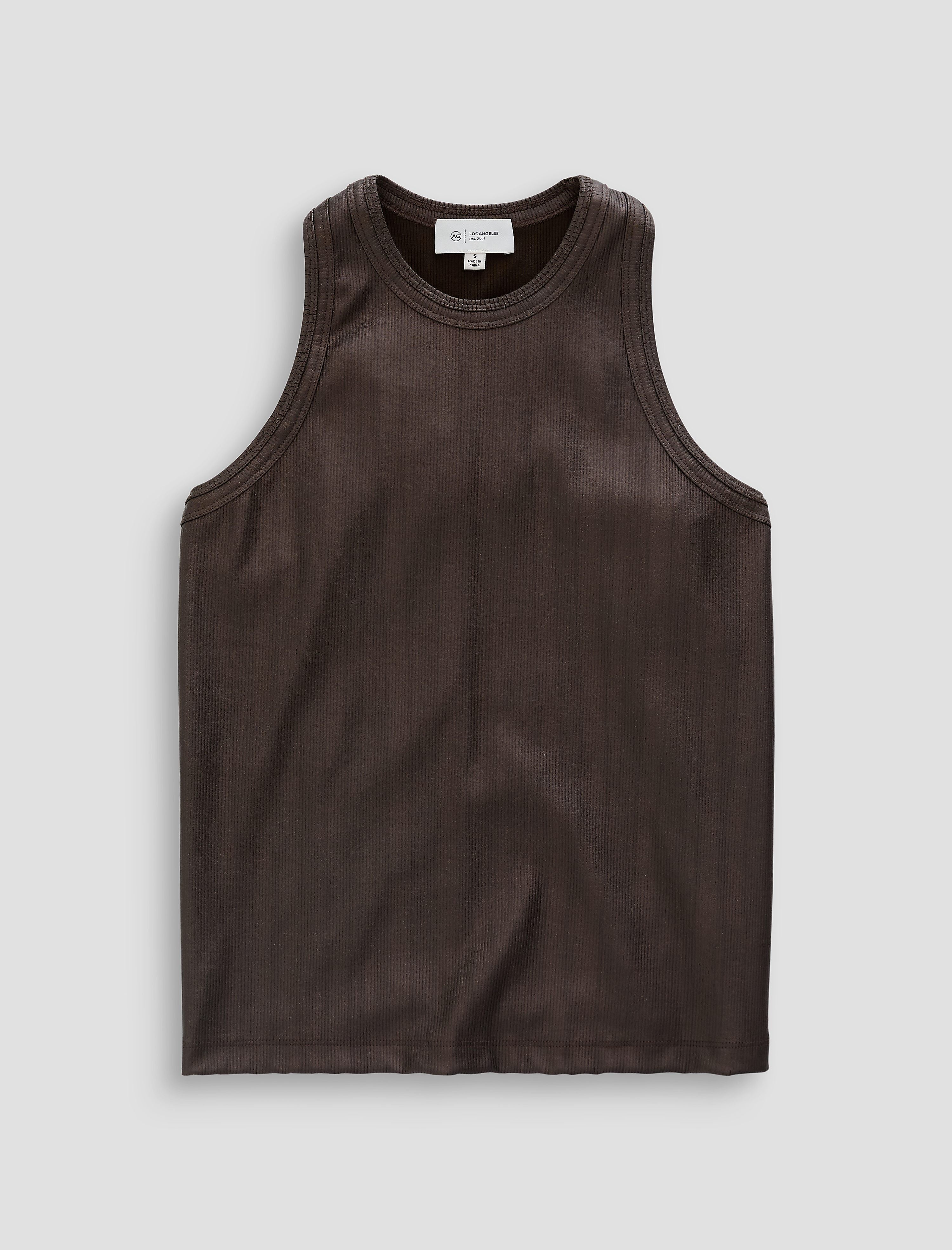 Michelle Ltt Lt Burnt Umber High-Neck Tank Womens Top Photo 9
