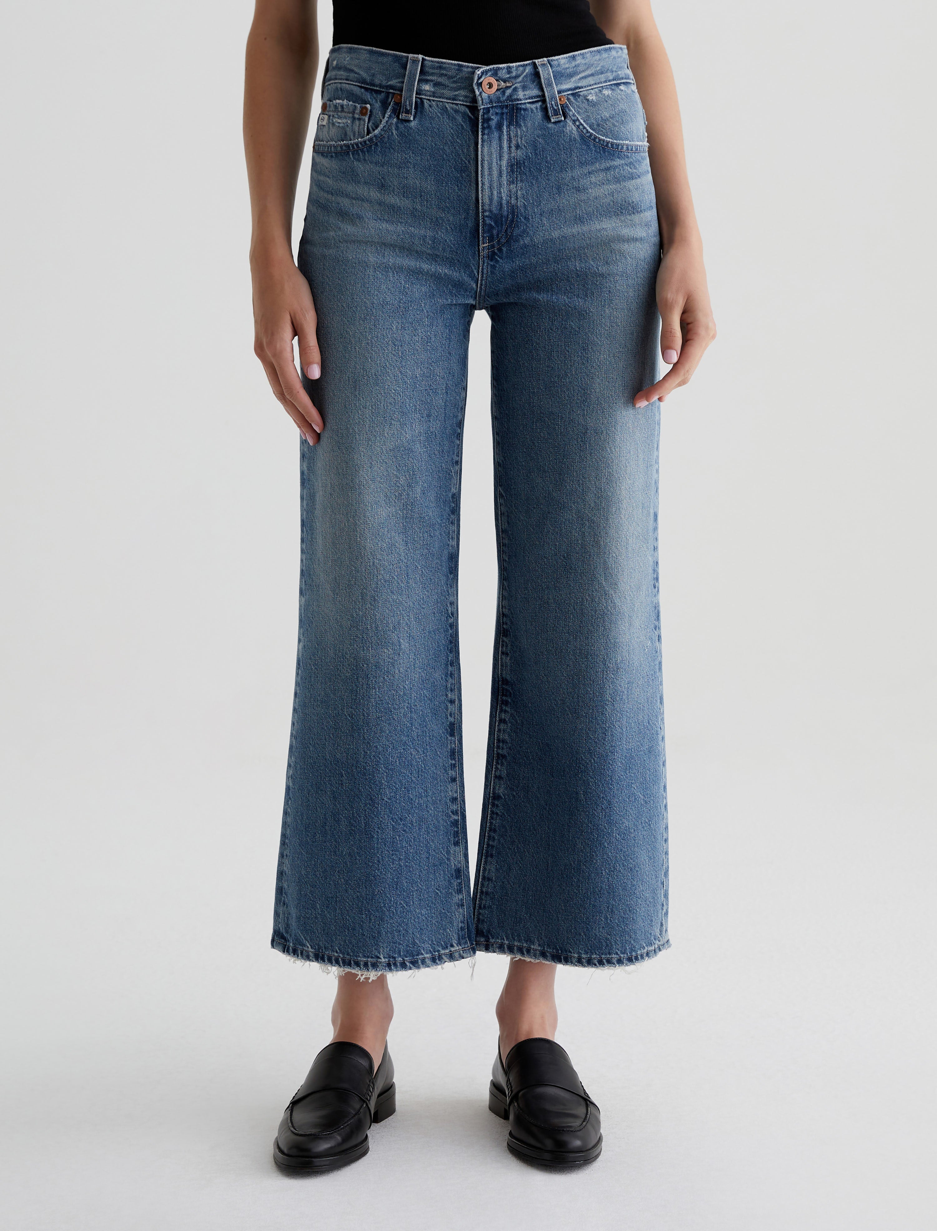 Saige Wide Leg Crop Castlebay High-Rise Straight Women Bottom Photo 2