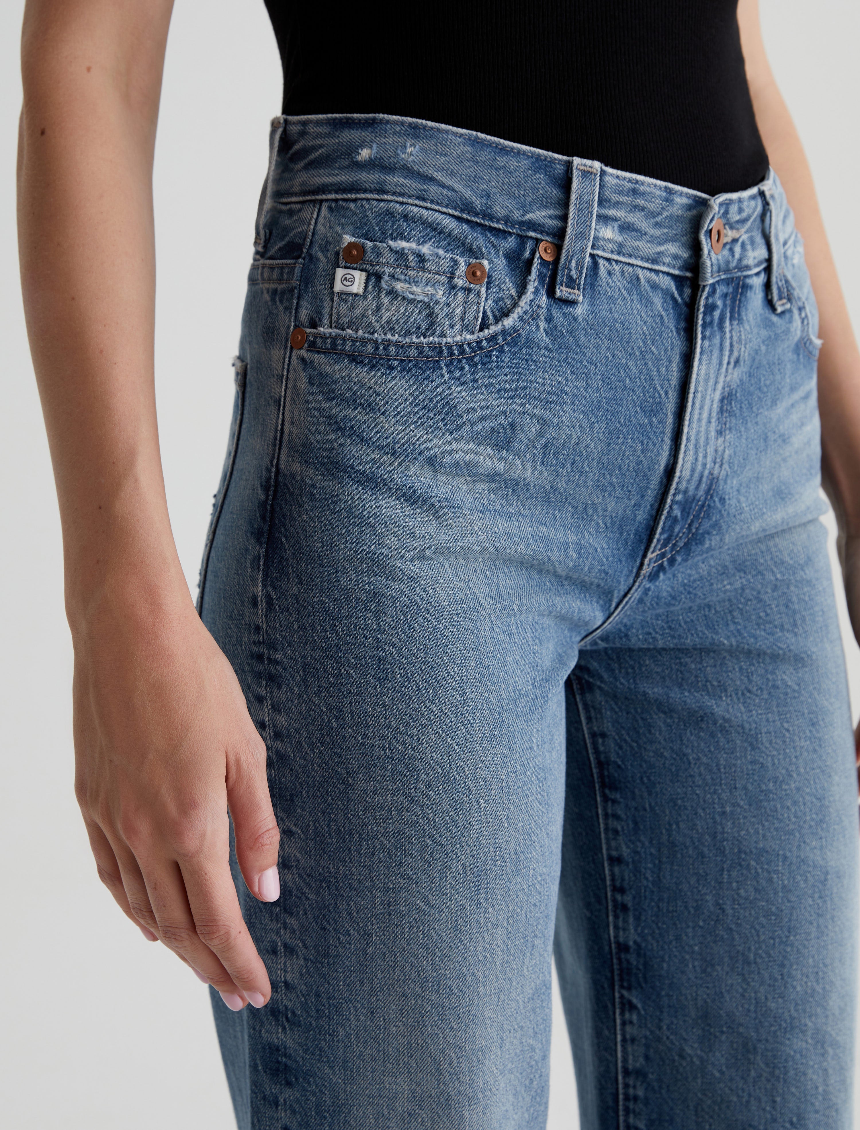 Saige Wide Leg Crop Castlebay High-Rise Straight Women Bottom Photo 3