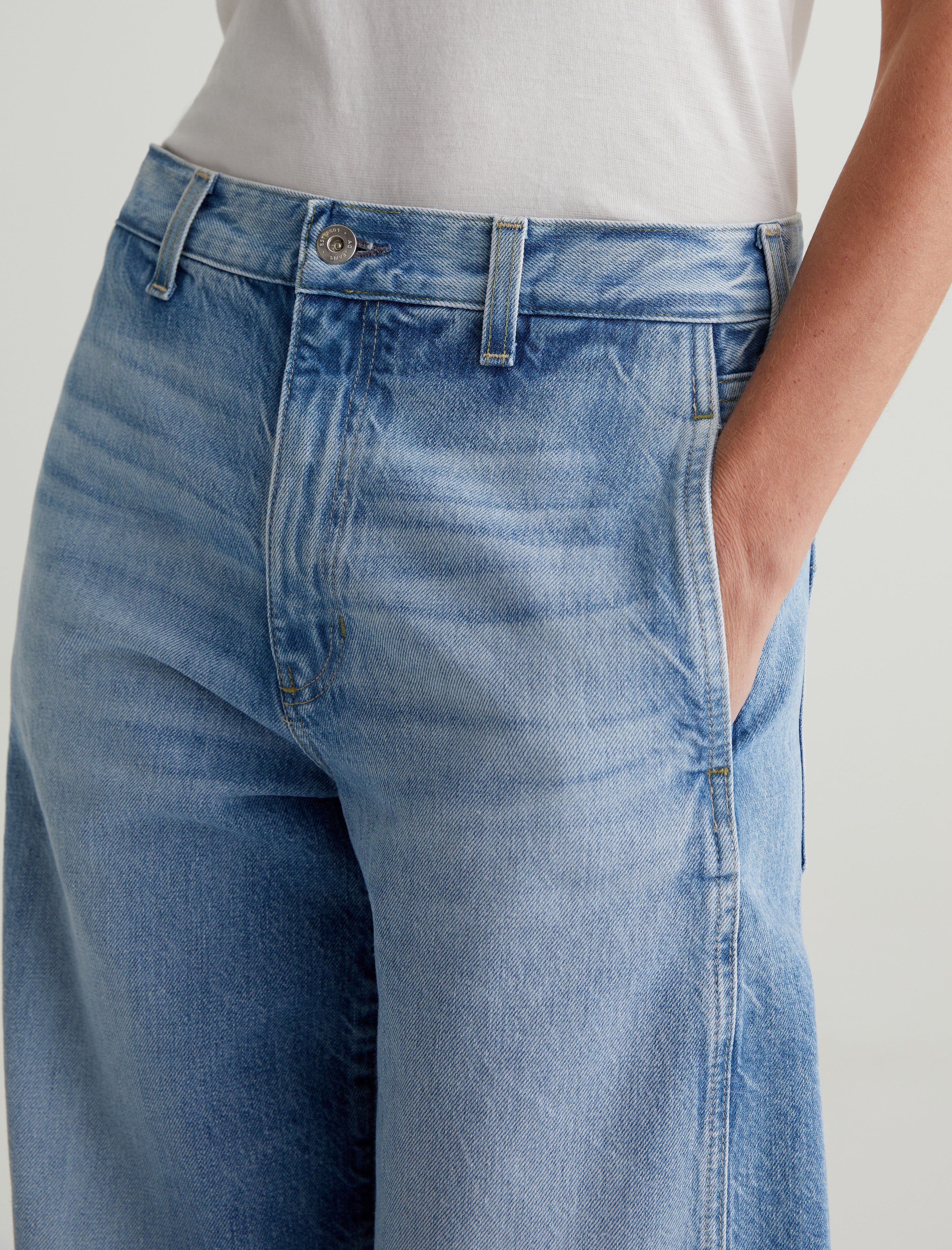 MEER. メーア V flare skinny denim (SAX)