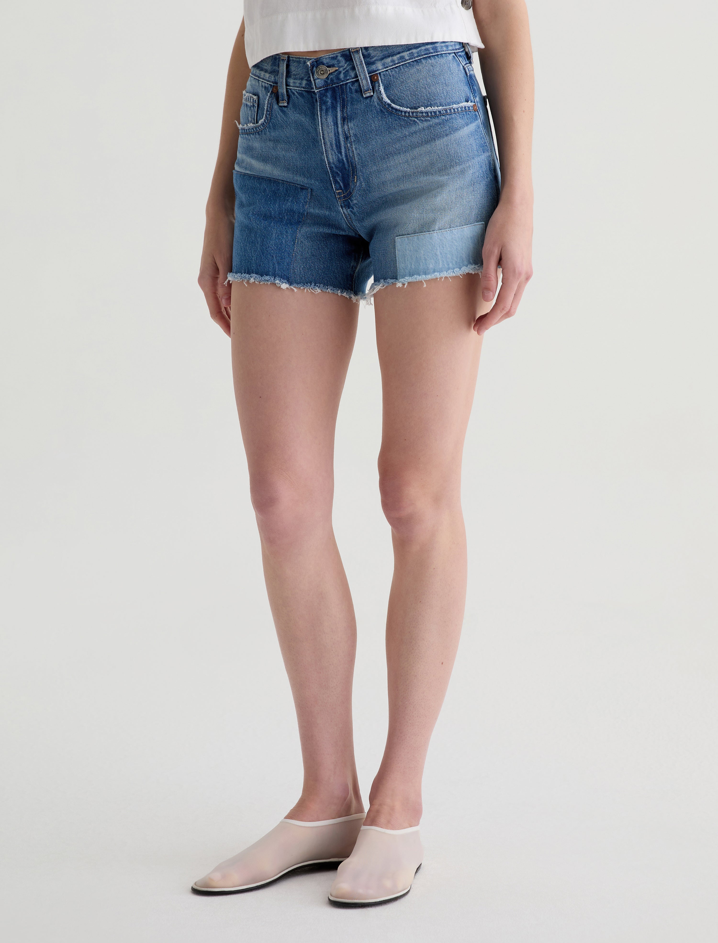 Halle Patchwork Short Gila River High-Rise Patchwork Short Women Bottom Photo 5