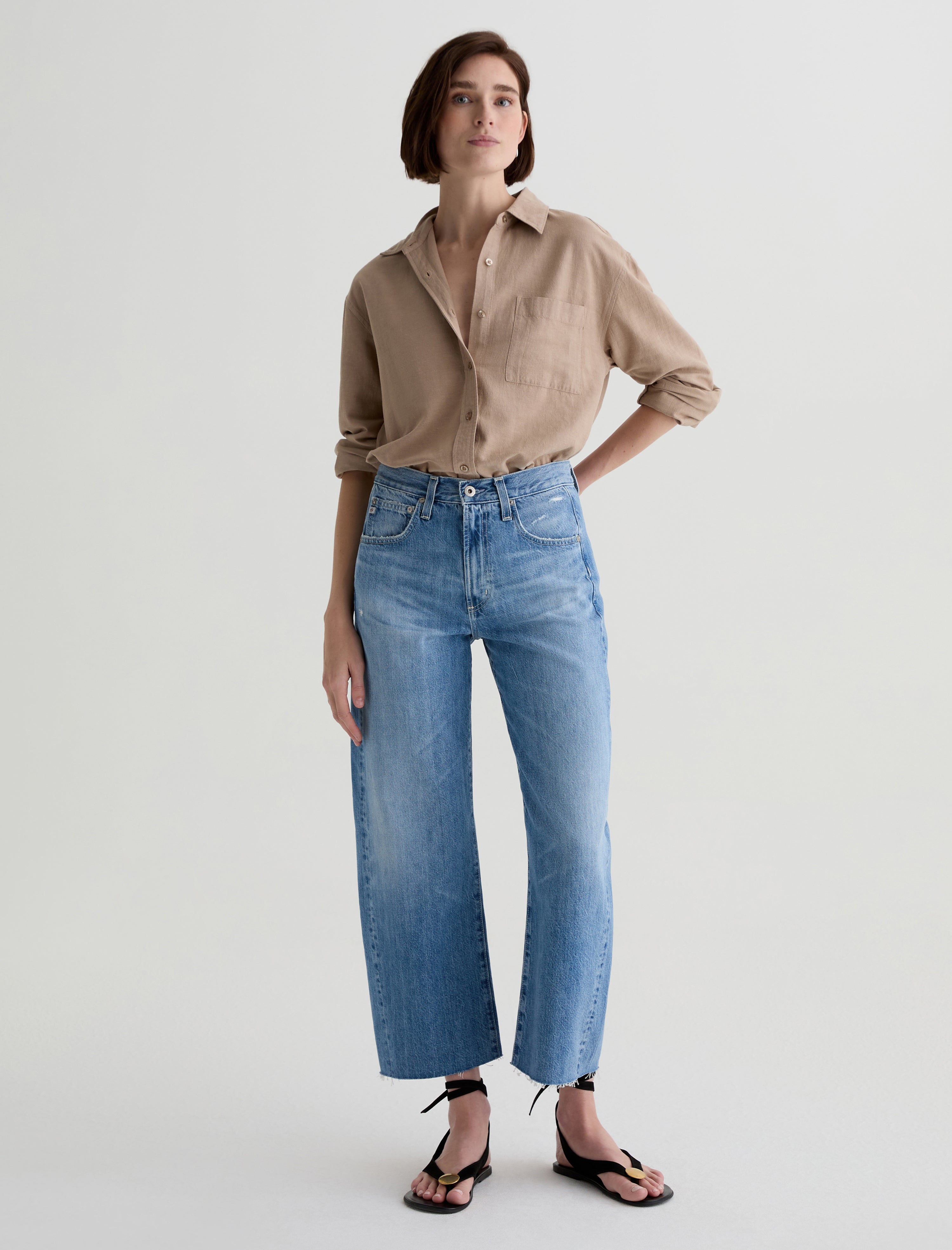 Hattie Crop 17 Years Divergent High-Rise Barrel Women Bottom Photo 1
