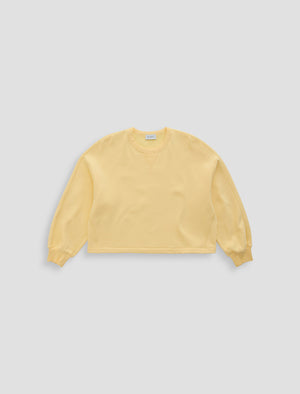 Roselle Sunlight Yellow Crew Neck Pullover Women Top Photo 9