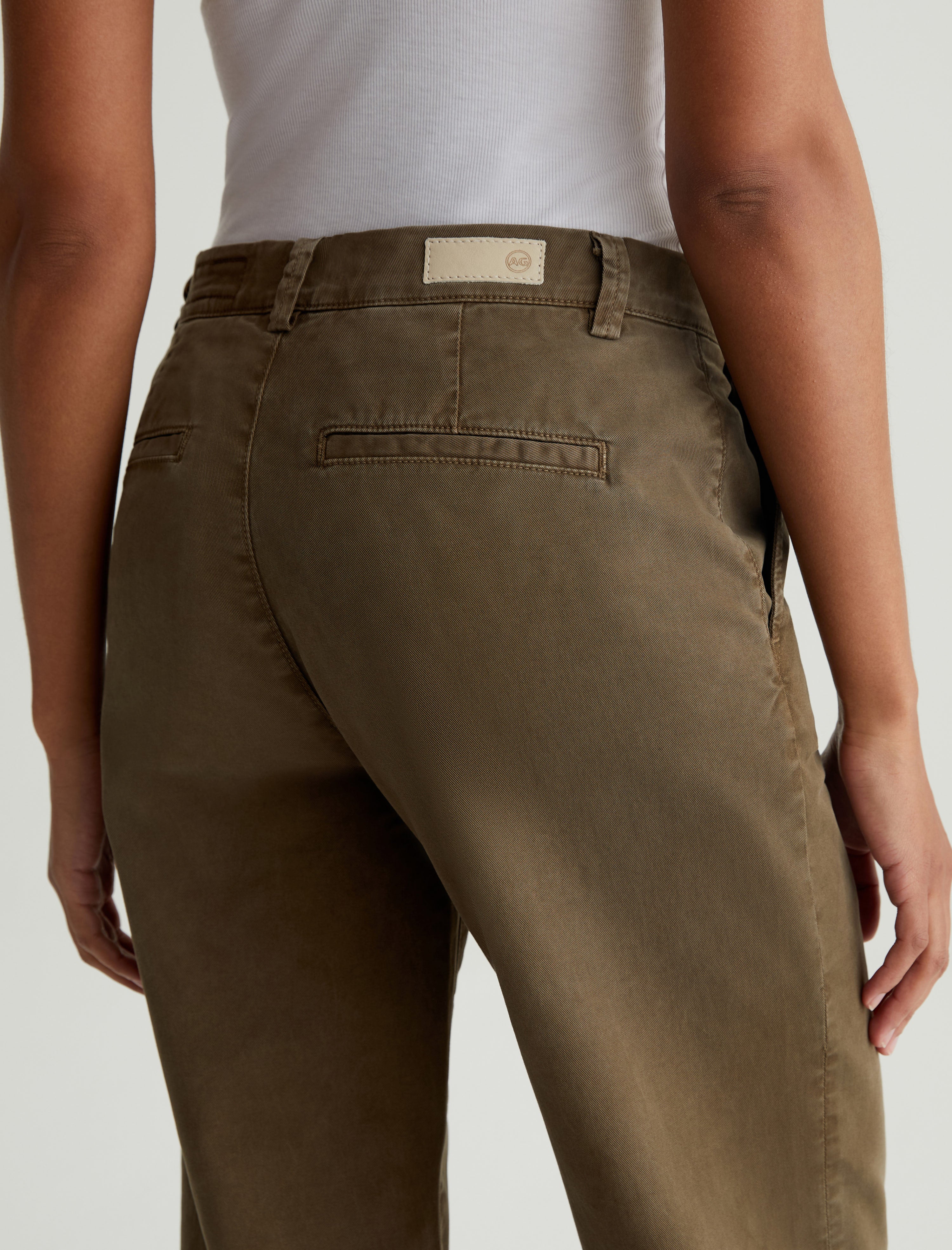 Caden Straight Sulfur Oak Brown Tailored Trouser Women Bottom Photo 6