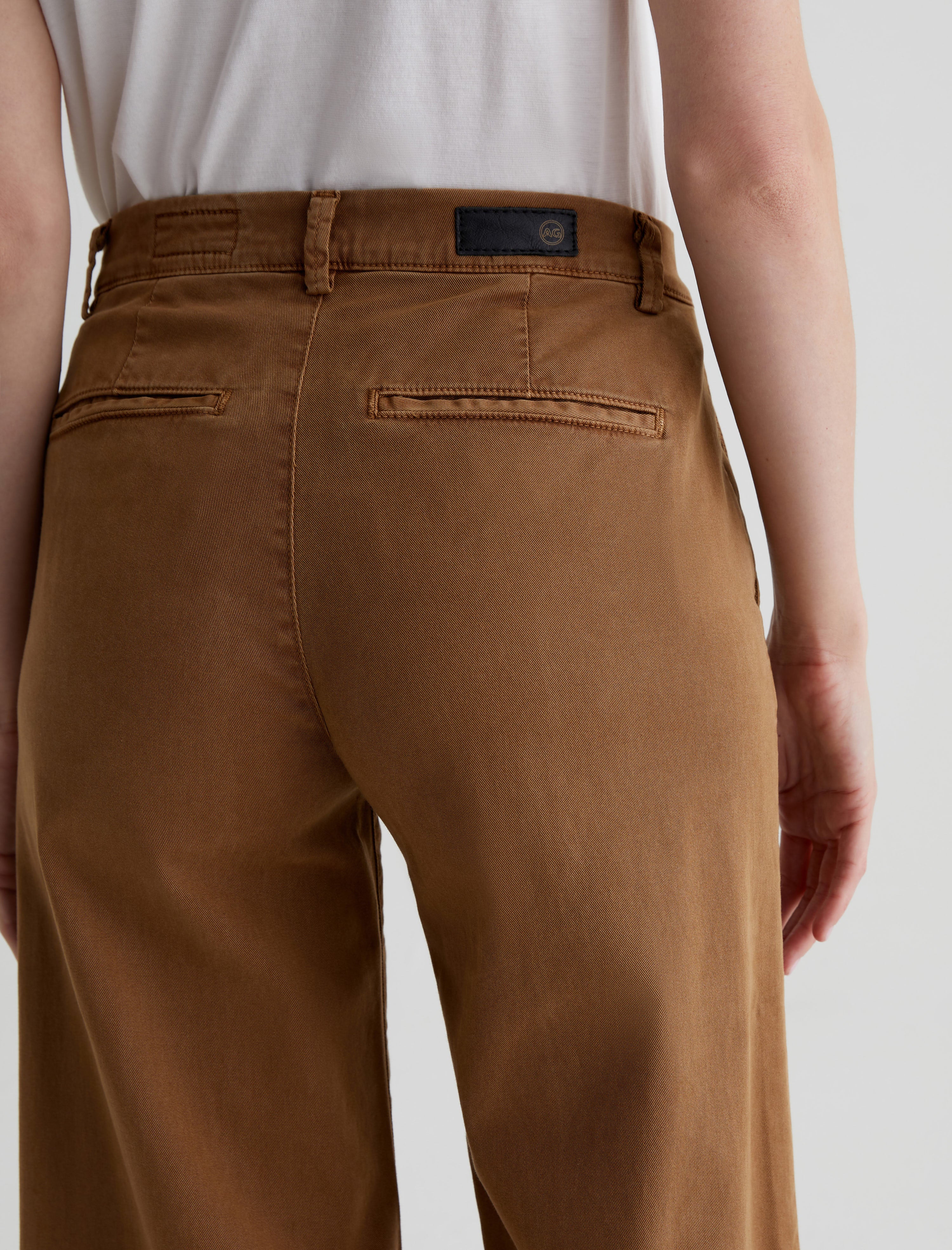 Caden Wide Leg Sulfur Camelwood Tailored Trouser Women Bottom Photo 6