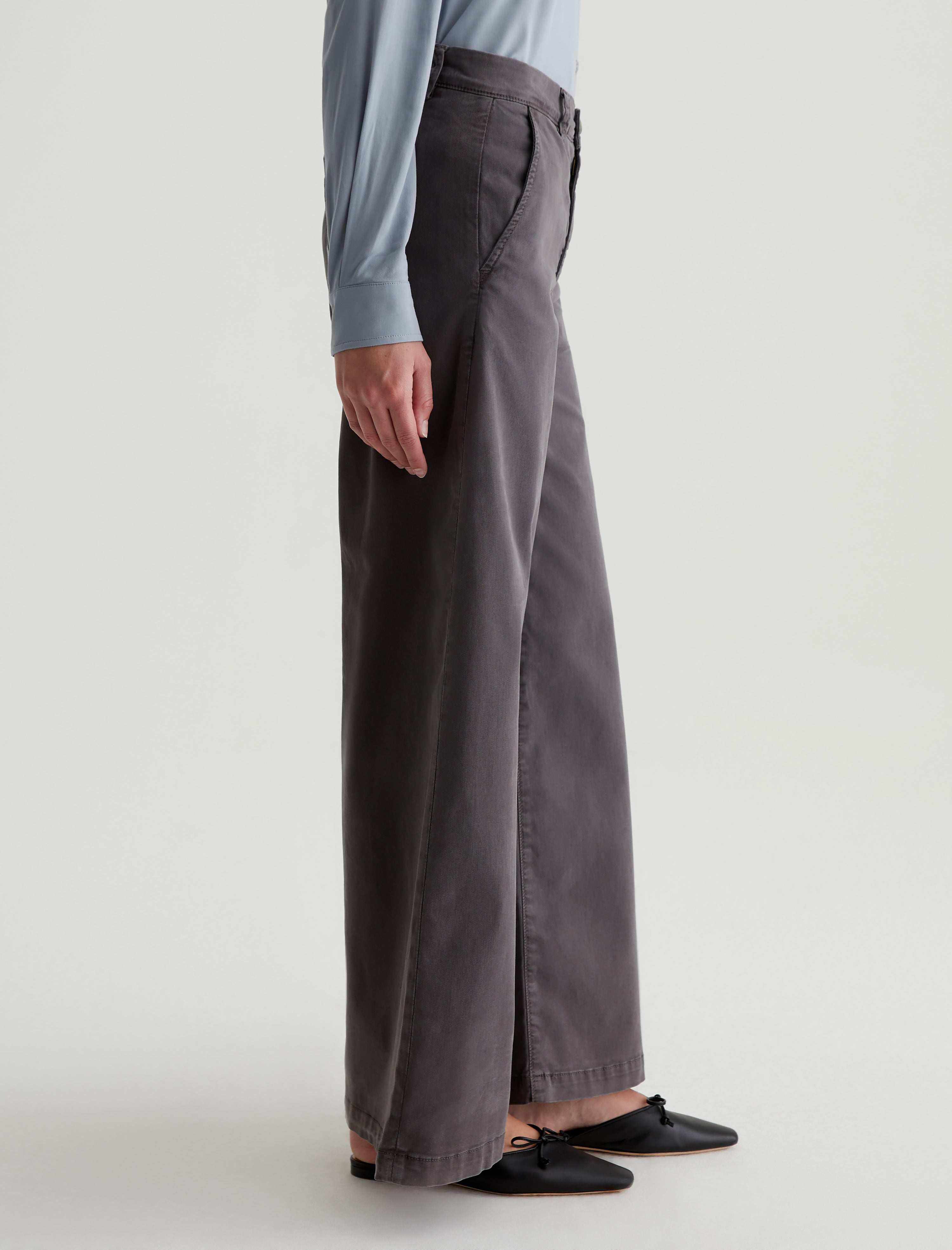 Caden Wide Leg Sulfur Misty Grey Tailored Trouser Women Bottom Photo 4