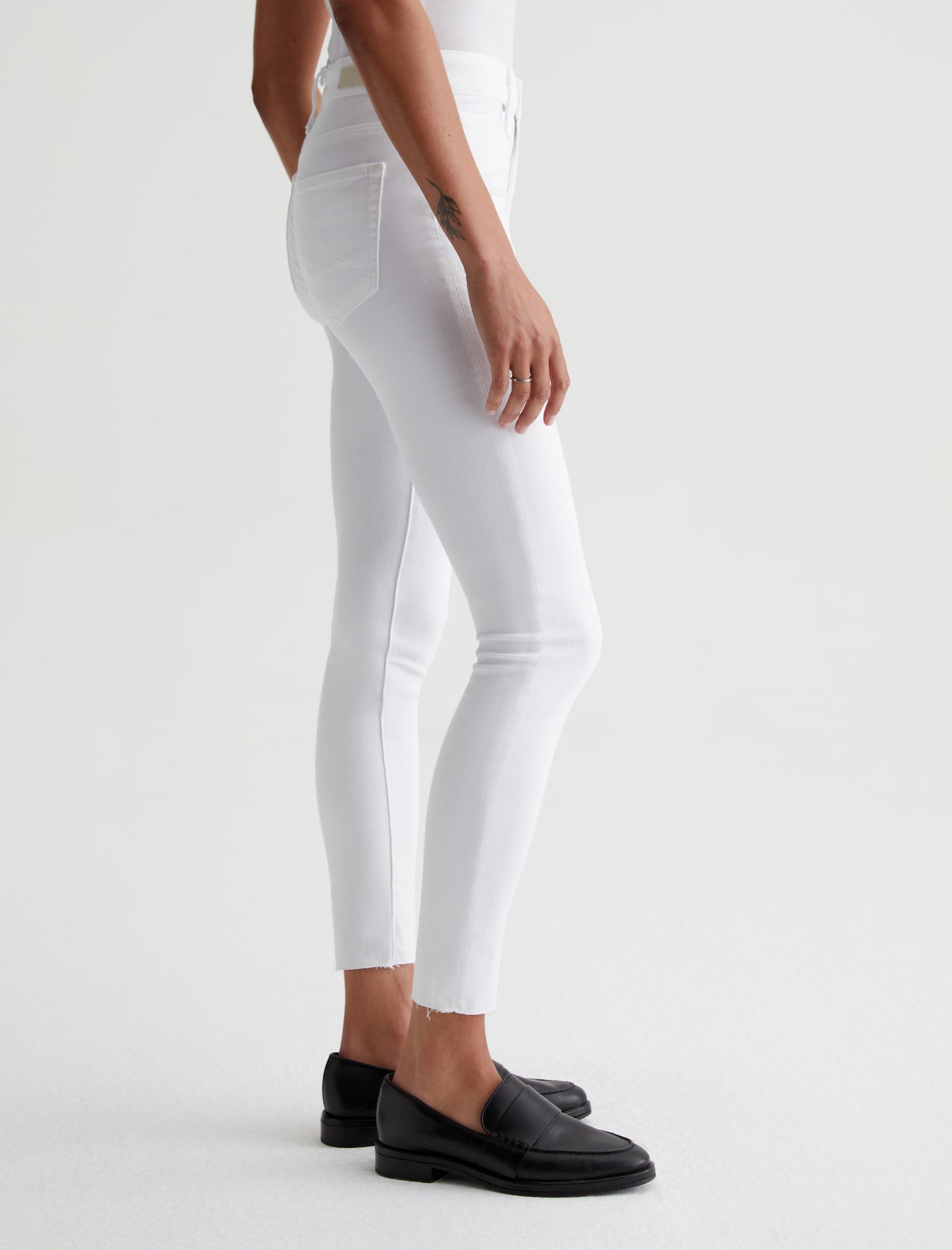 Womens Farrah Skinny Ankle White at AG Jeans Official Store