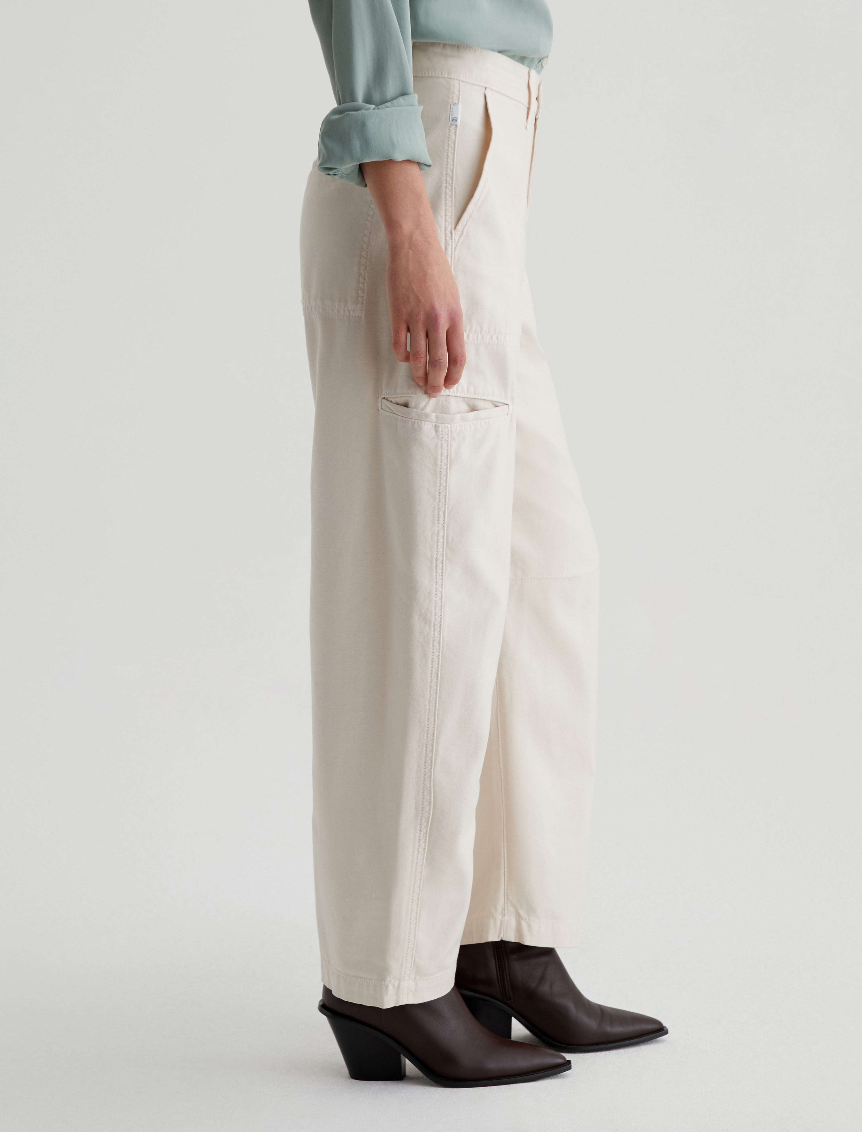 Hazal Opal Stone High-Rise Utility Barrel Women Bottom Photo 4