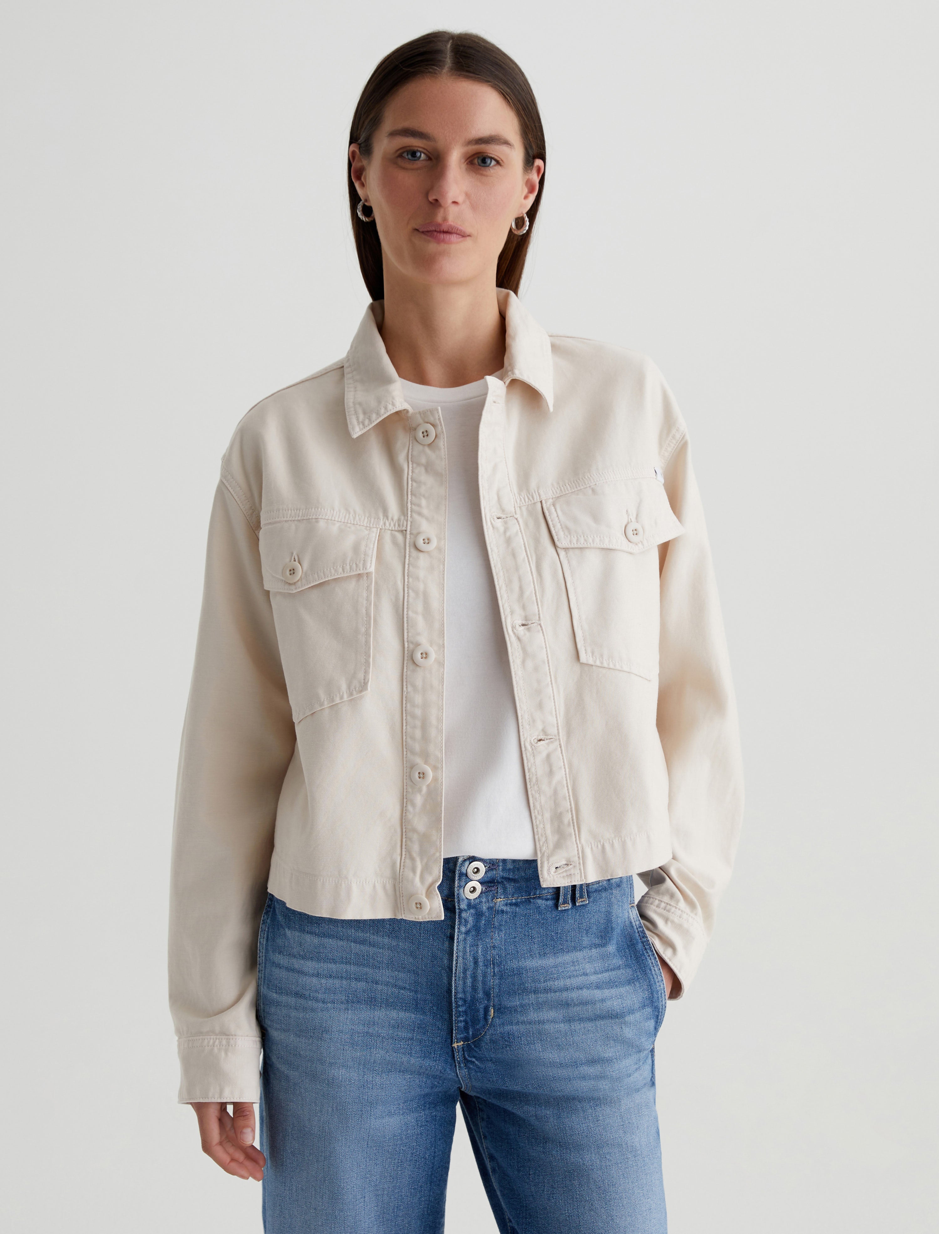 Valleta Jacket Opal Stone Utility Shirt Jacket Women Top Photo 1