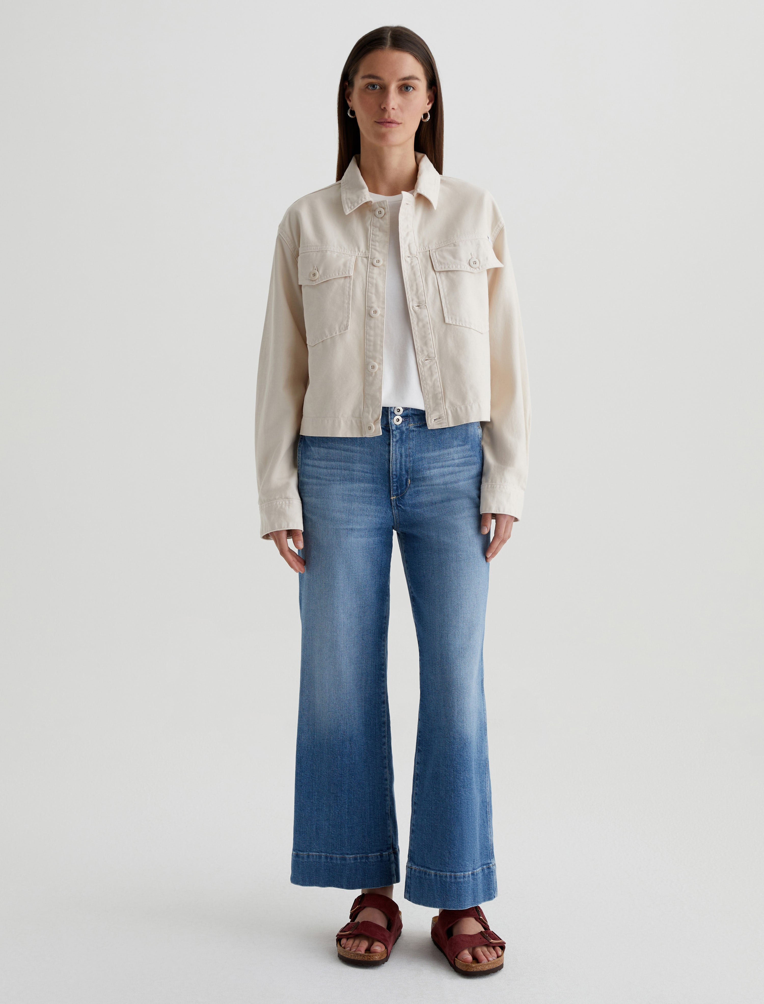 Valleta Jacket Opal Stone Utility Shirt Jacket Women Top Photo 4