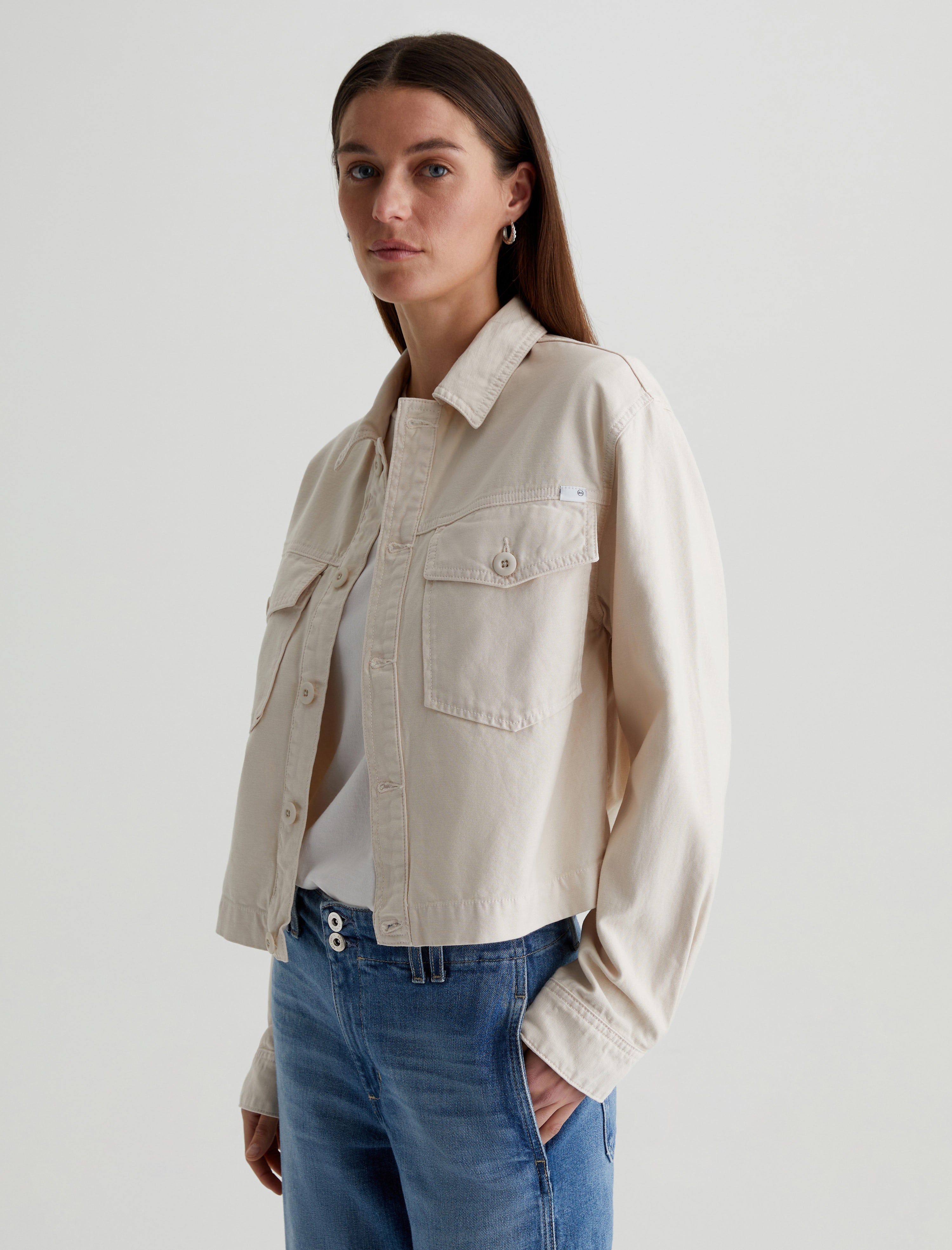 Valleta Jacket Opal Stone Utility Shirt Jacket Women Top Photo 6