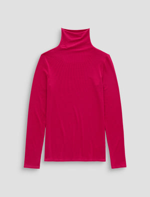 Chels Turtleneck Lipstick Slim Fit L/S Rib Turtleneck Womens Top Photo 9