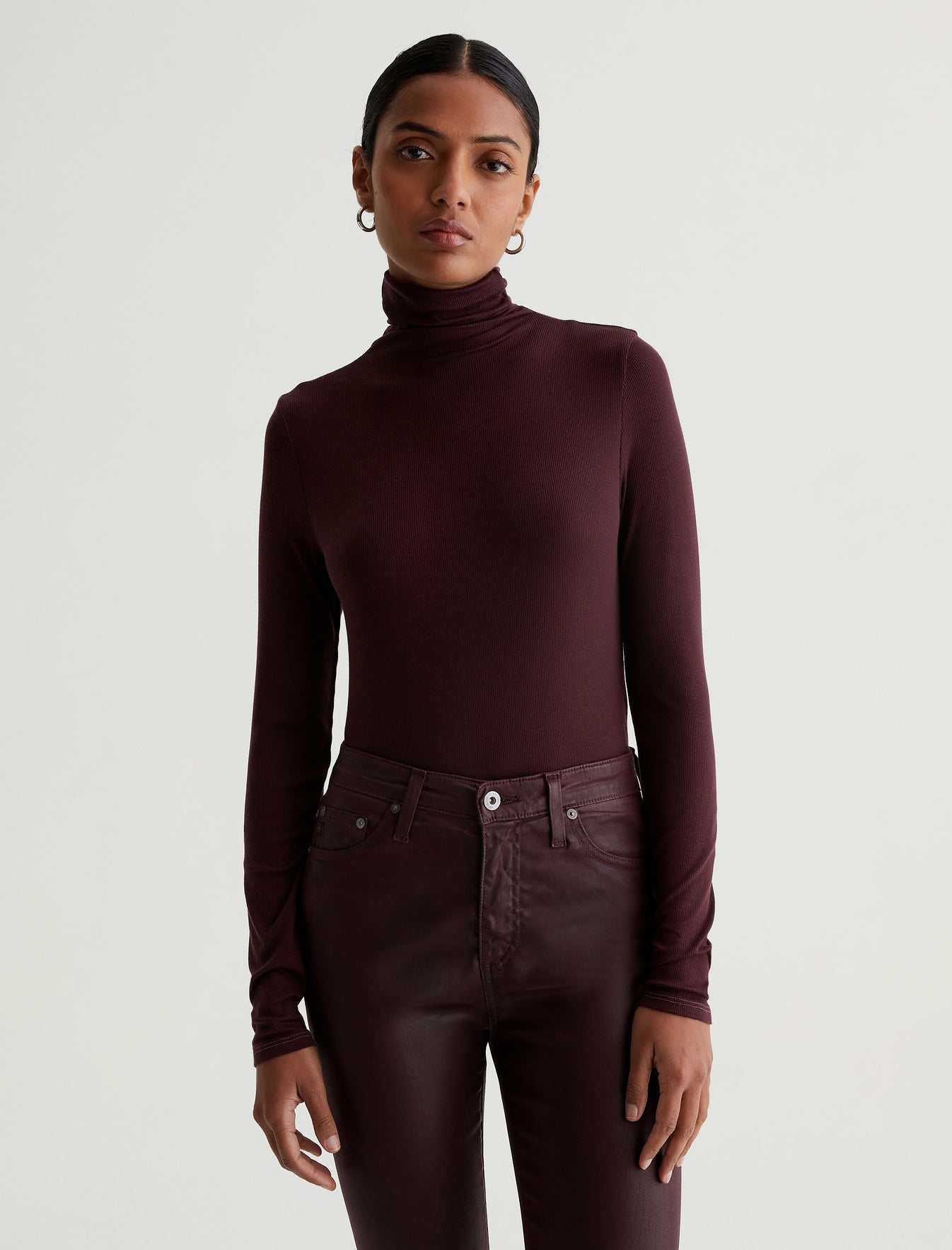 Chels Turtleneck Pinot Noir Slim Turtleneck Photo 2