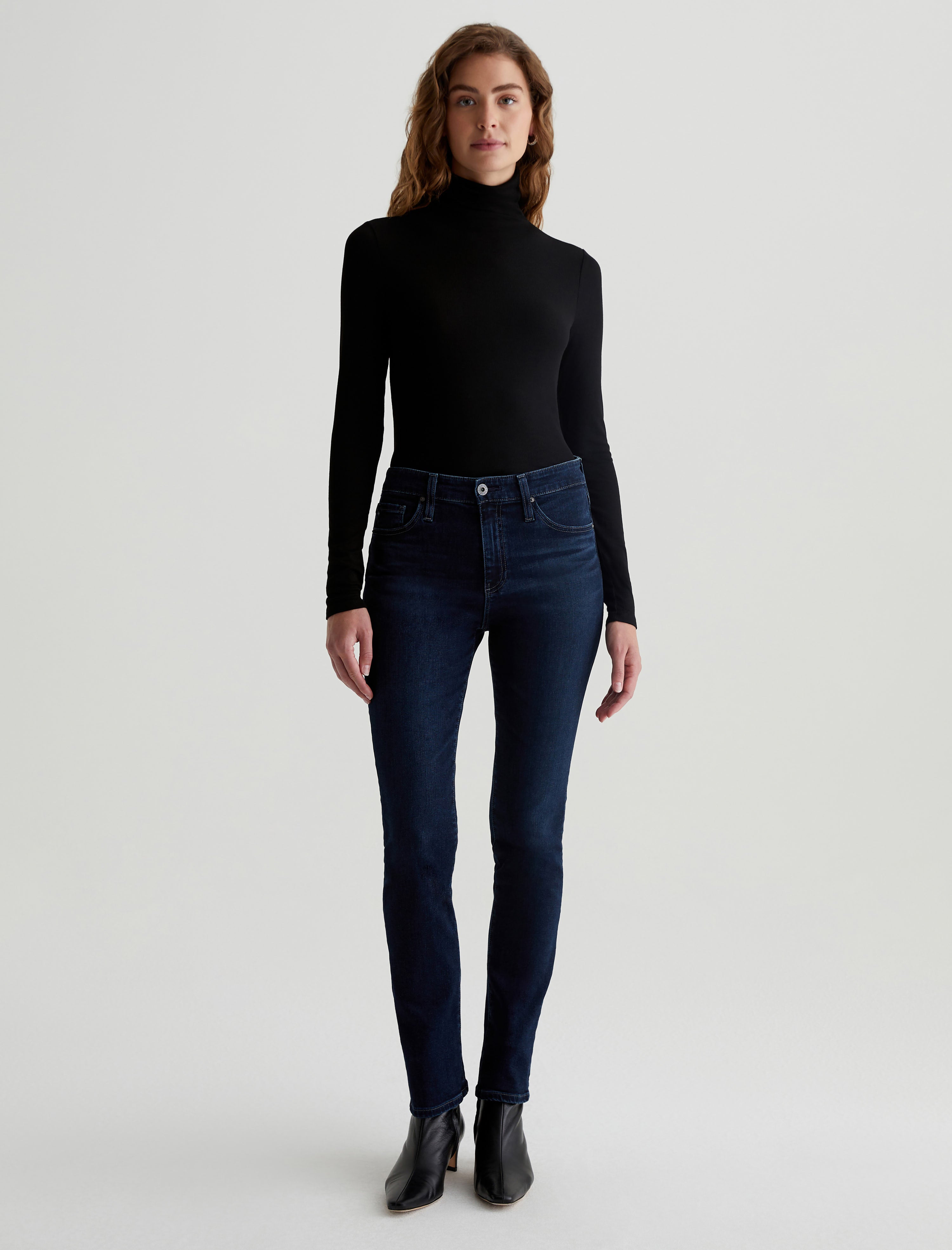 Chels Turtleneck True Black Slim Fit L/S Rib Turtleneck Women Top Photo 4