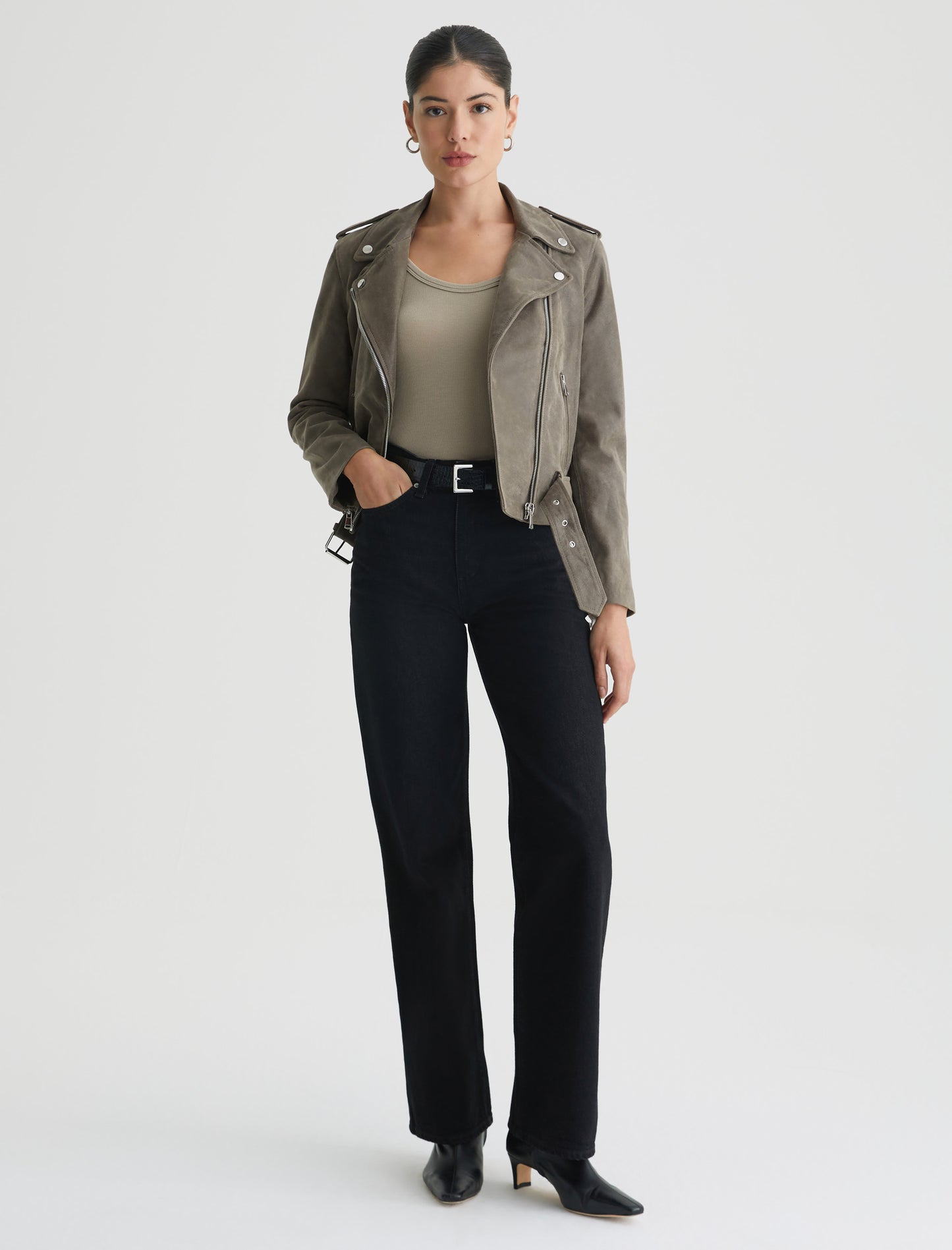 Sable Shirt Dry Dust Classic Fit Military Long Sleeve Dress Womens Top Photo 4