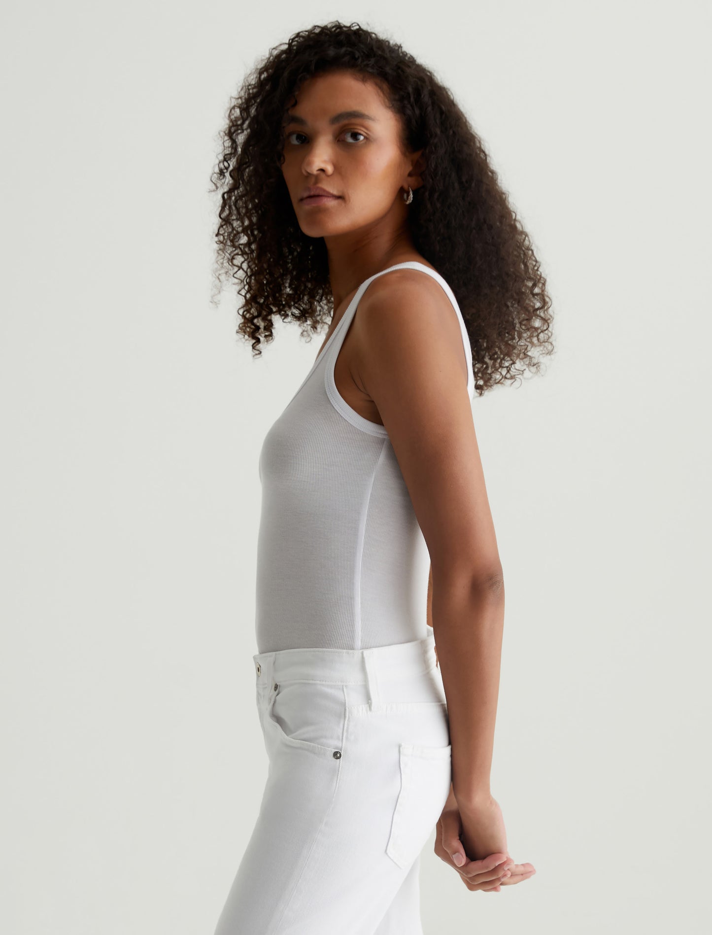 Jaxon Tank True White Classic Tank Women Top Photo 4