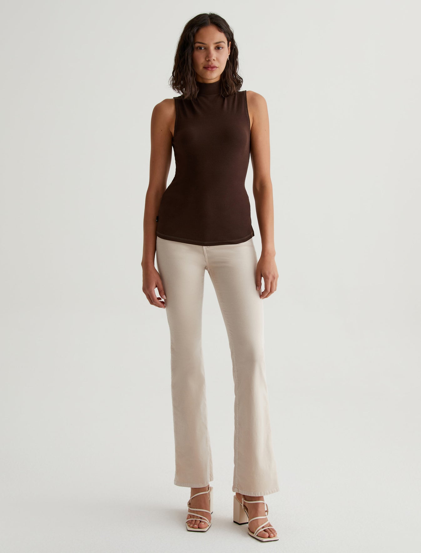 Womens Edie Sleeveless Turtleneck Bitter Chocolate at AG Jeans Official  Store