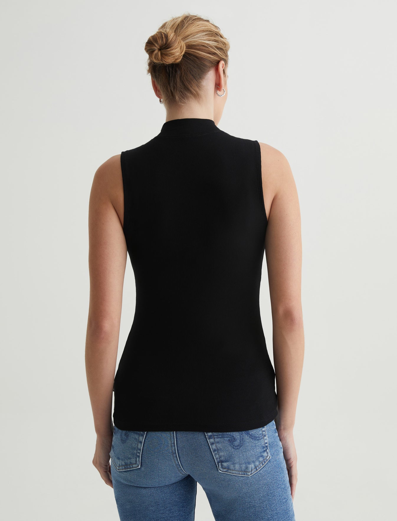Womens Edie Sleeveless Turtleneck True Black at AG Jeans Official Store