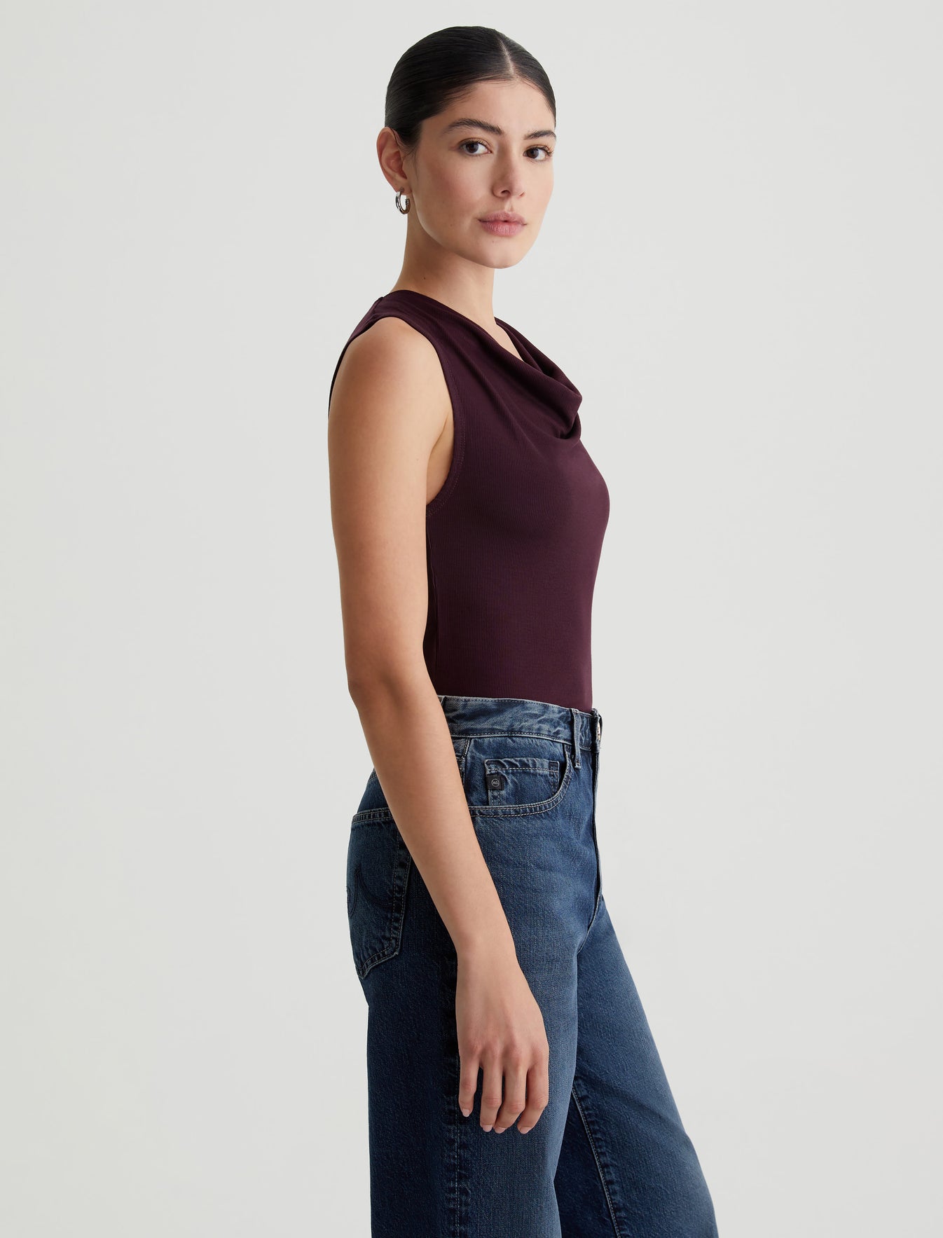 Vibia Top Pinot Noir Classic Cowl Neck Top Women Top Photo 2