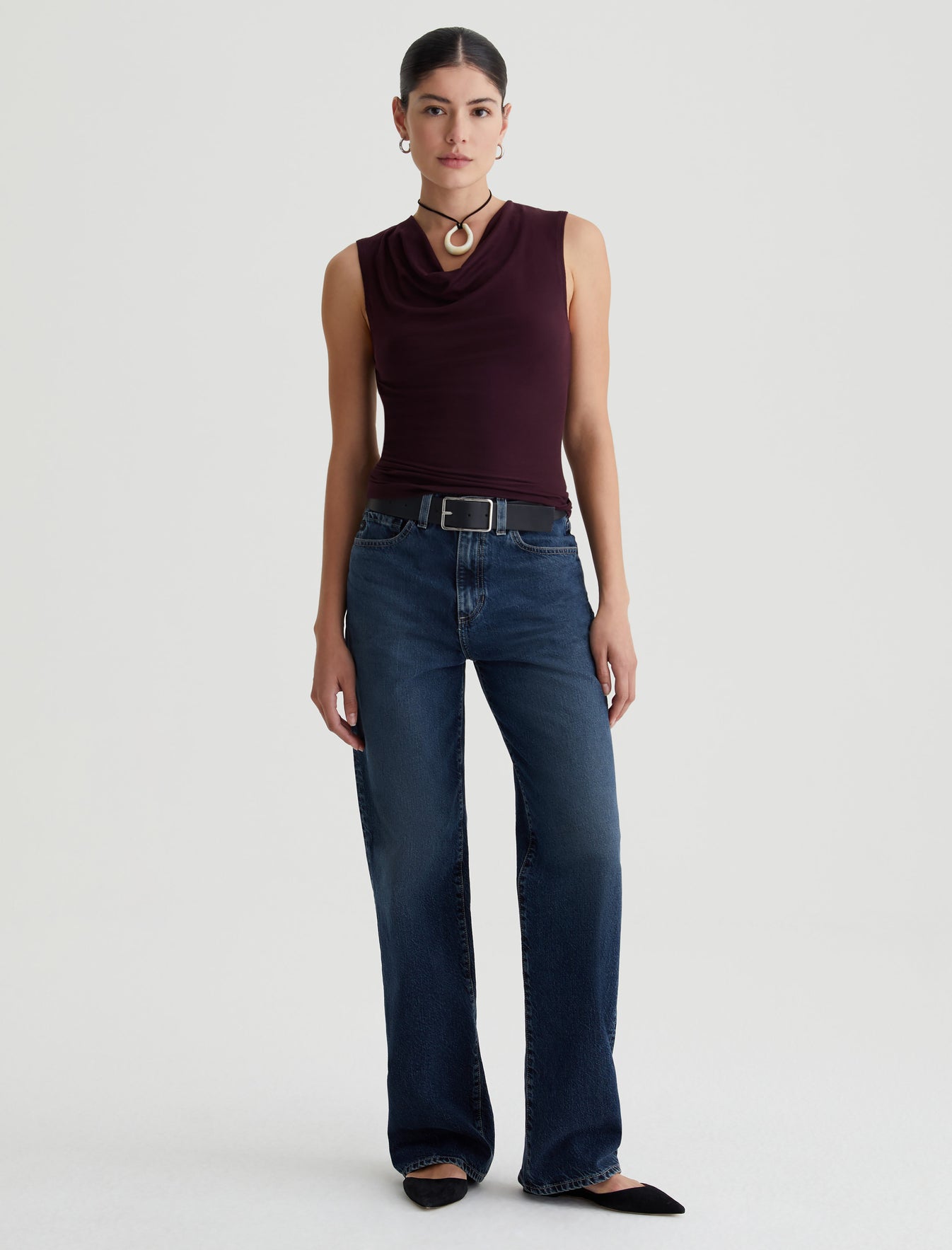 Vibia Top Pinot Noir Classic Cowl Neck Top Women Top Photo 4