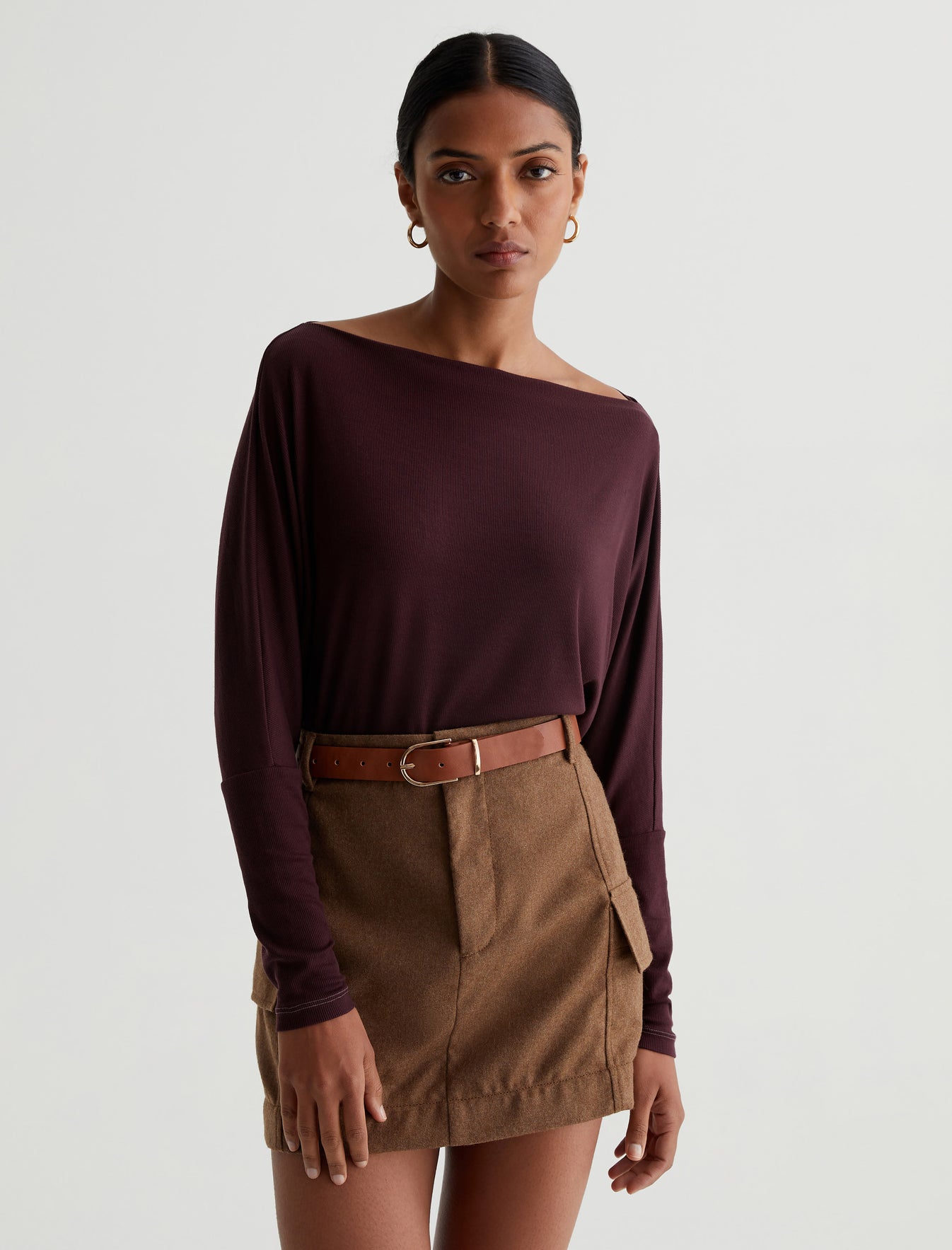 Alesli Top Pinot Noir Relaxed Dolman Sleeve Top Photo 1