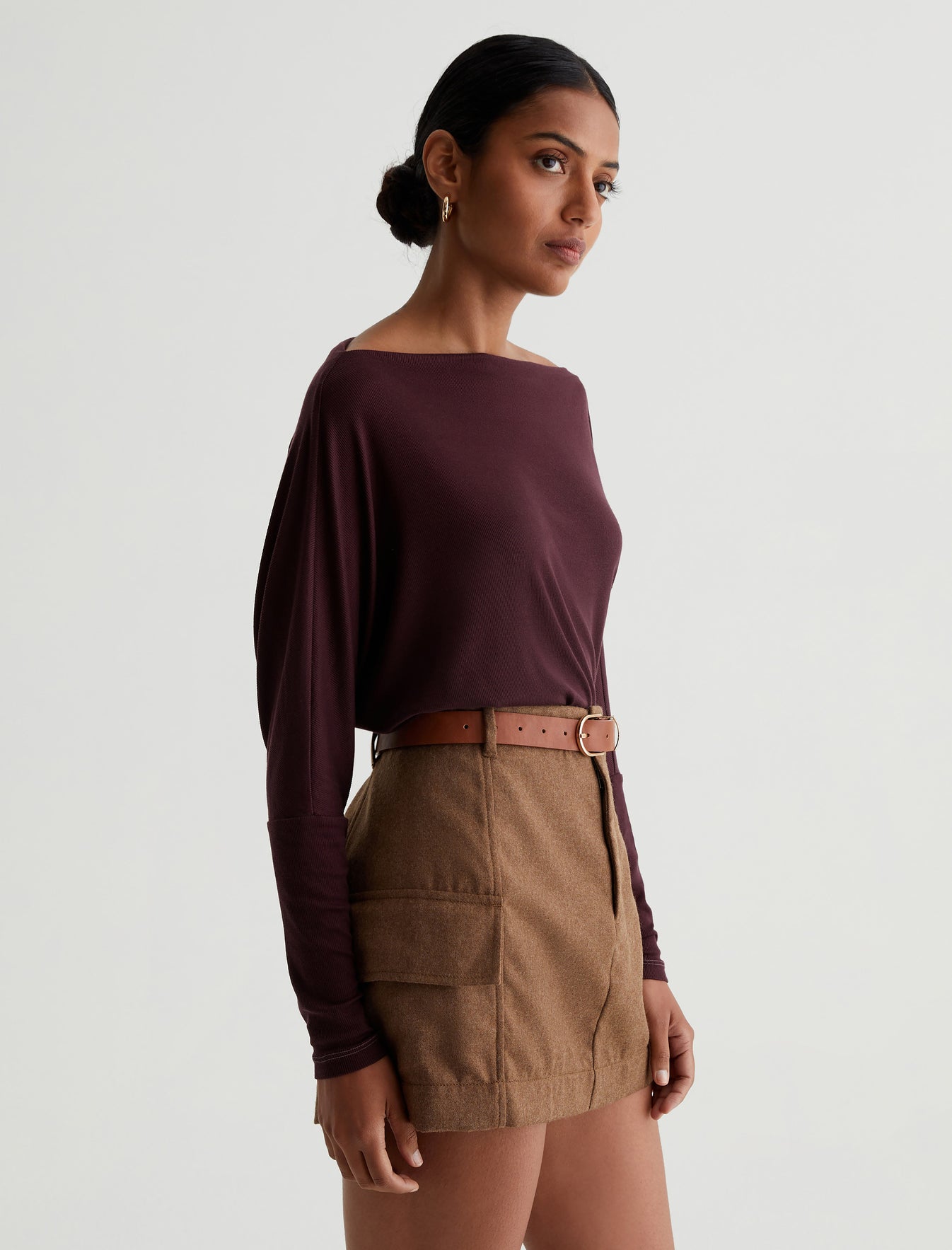 Alesli Top Pinot Noir Relaxed Dolman Sleeve Top Photo 2