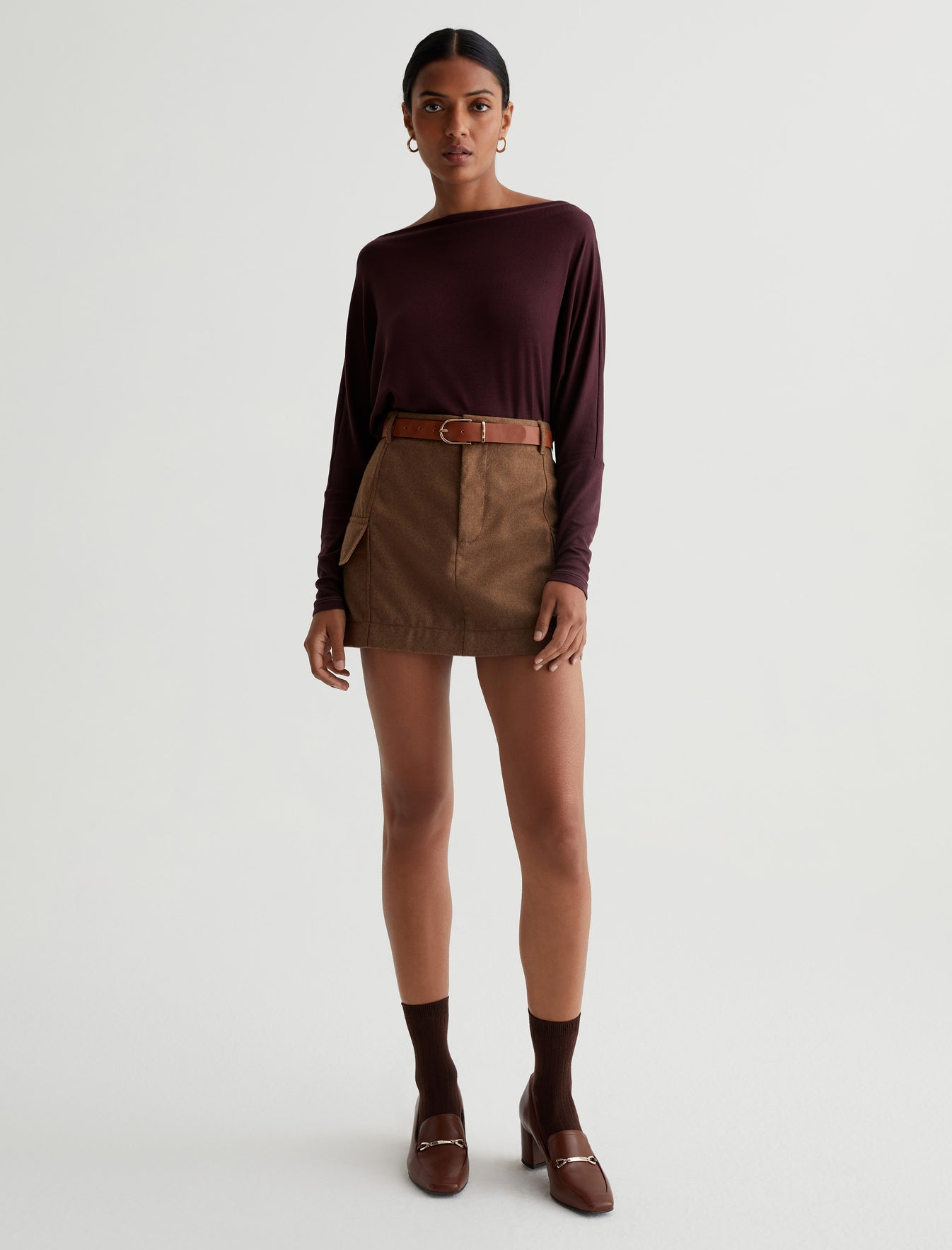 Alesli Top Pinot Noir Relaxed Dolman Sleeve Top Photo 3