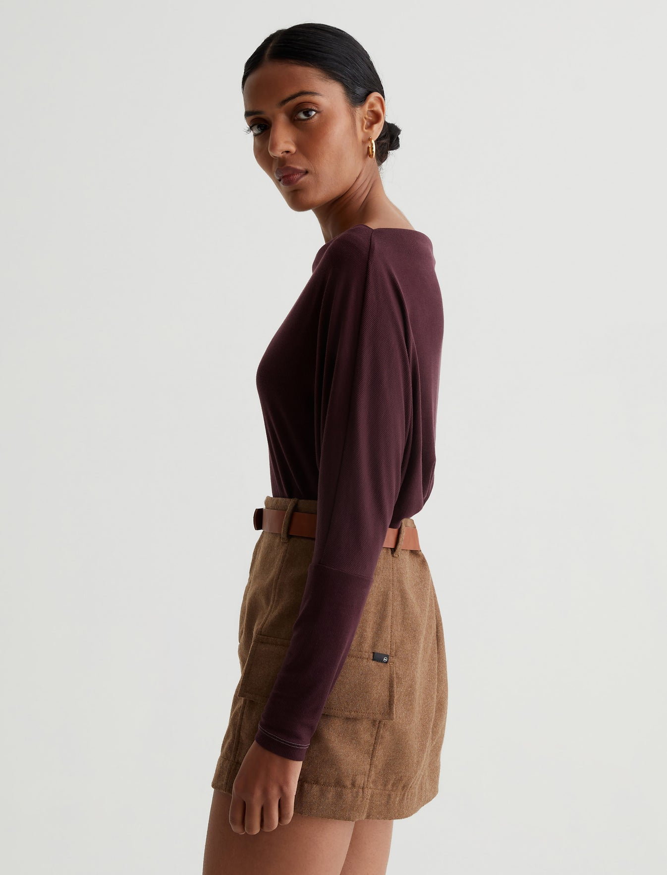 Alesli Top Pinot Noir Relaxed Dolman Sleeve Top Photo 4
