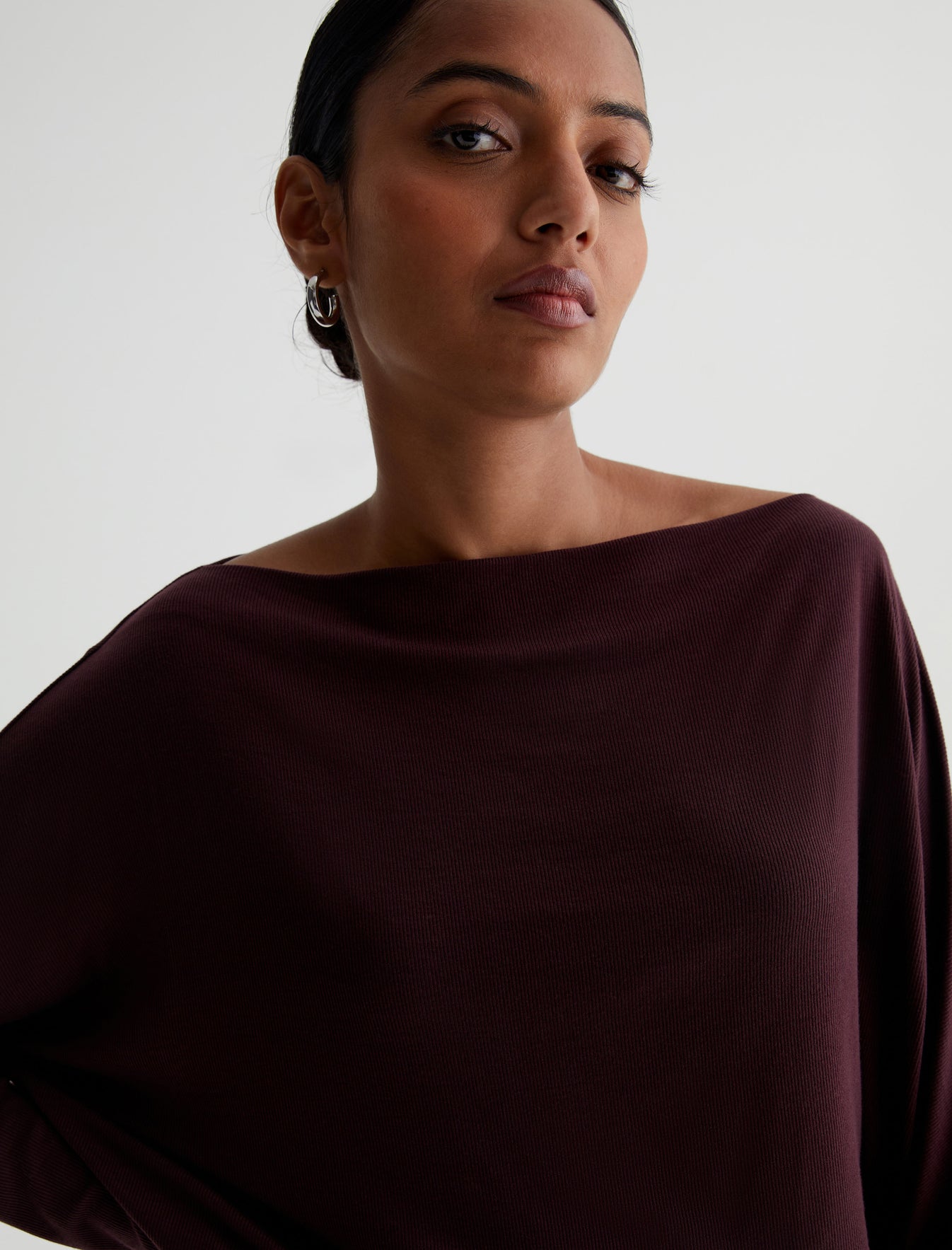 Alesli Top Pinot Noir Relaxed Dolman Sleeve Top Photo 5