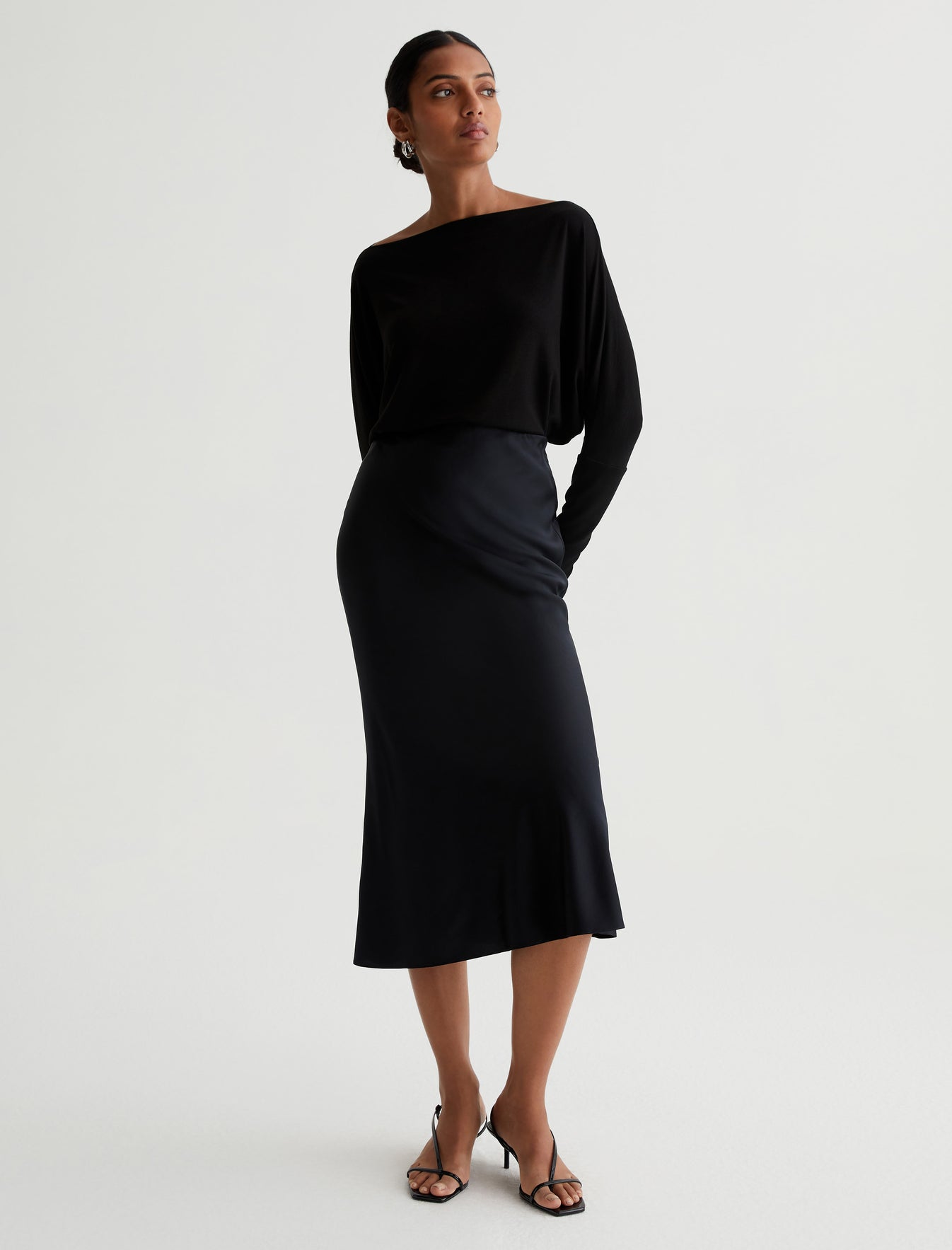 Alesli Top True Black Relaxed Dolman Sleeve Top Photo 5