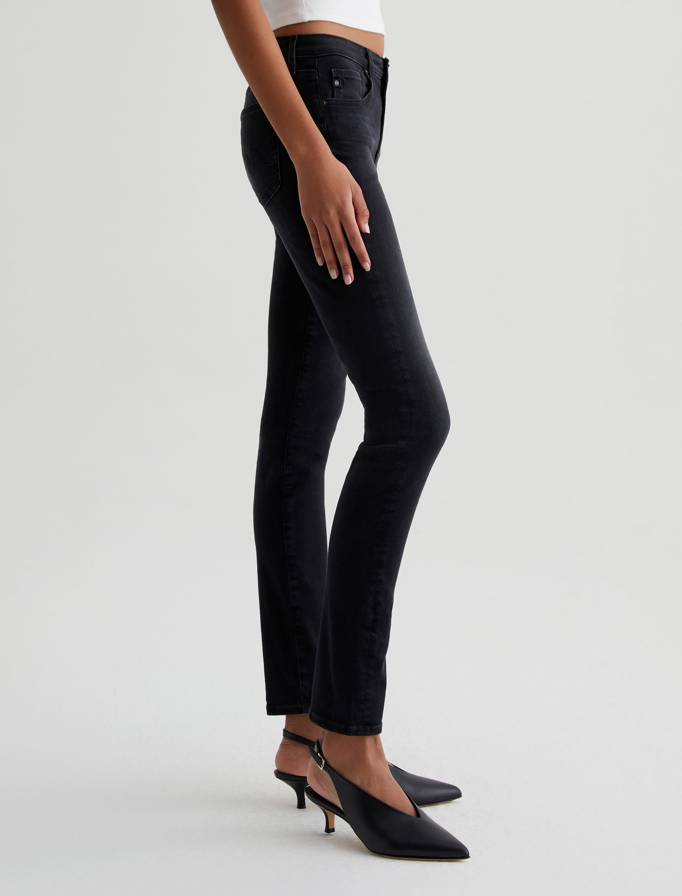 harper slim straight leg jeans ag
