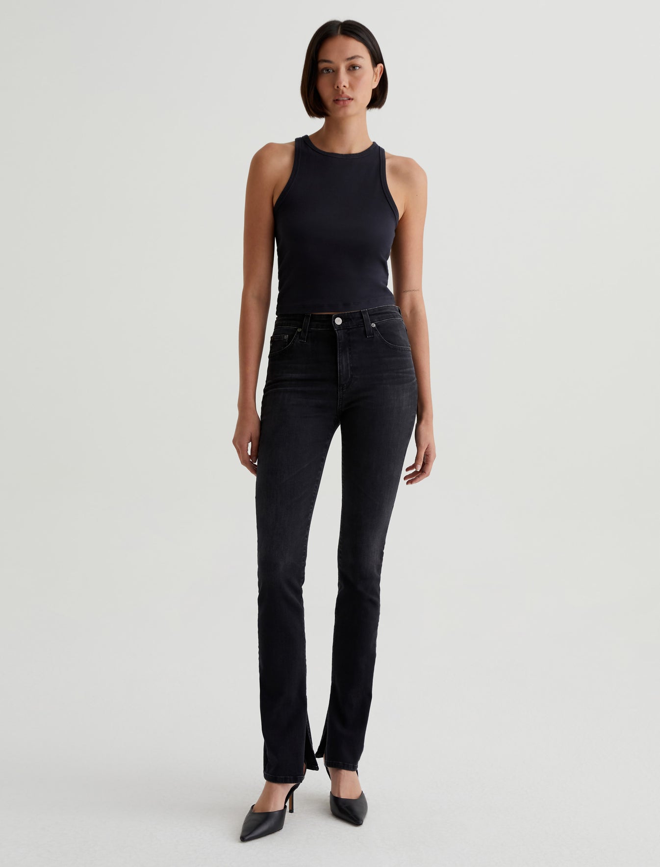 Mari Extended City View High-Rise Slim Straight Womens Bottom Photo 1